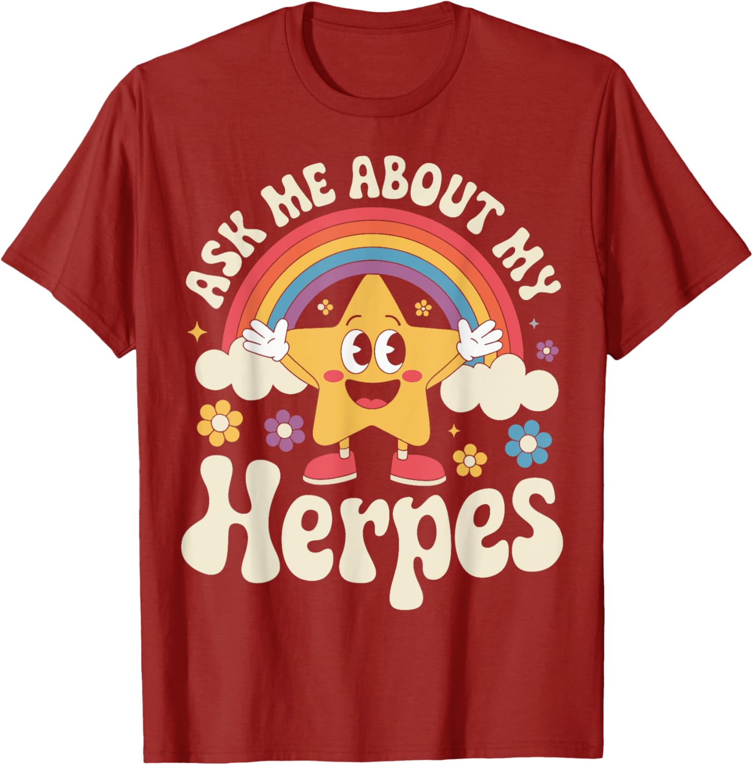 Fun Ask Me About My Herpes T-Shirt for Casual Wear and Humor Lovers - 2