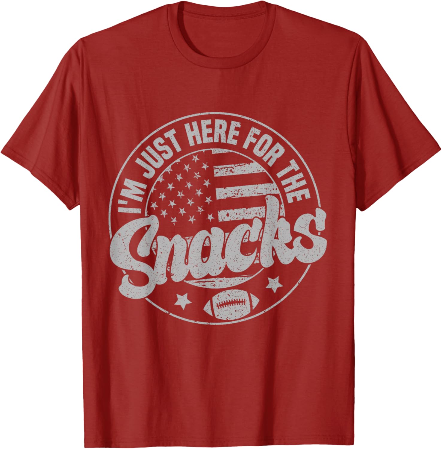 Funny I'm Just Here For The Snacks American Football T-Shirt for Fans - 9
