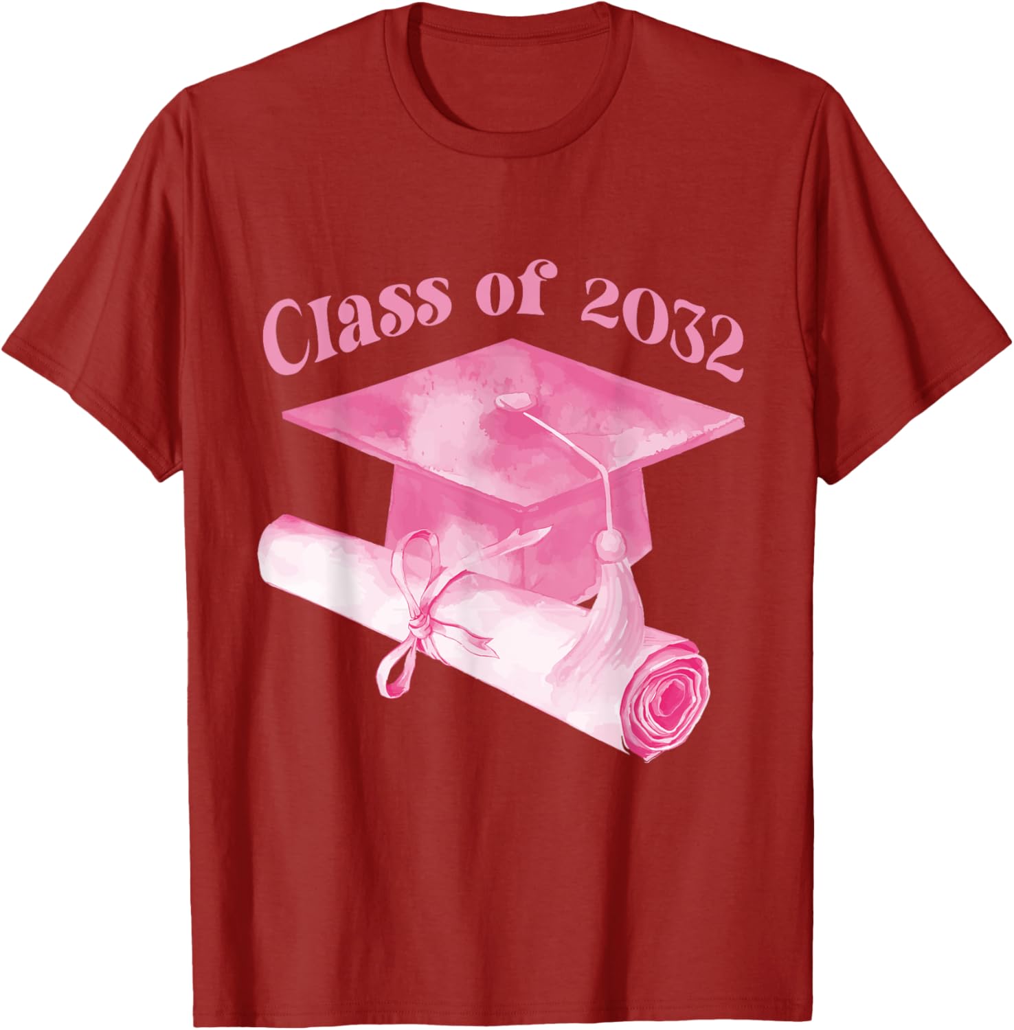Class of 2032 Graduation Cap T-Shirt for Back to School Fun - 3