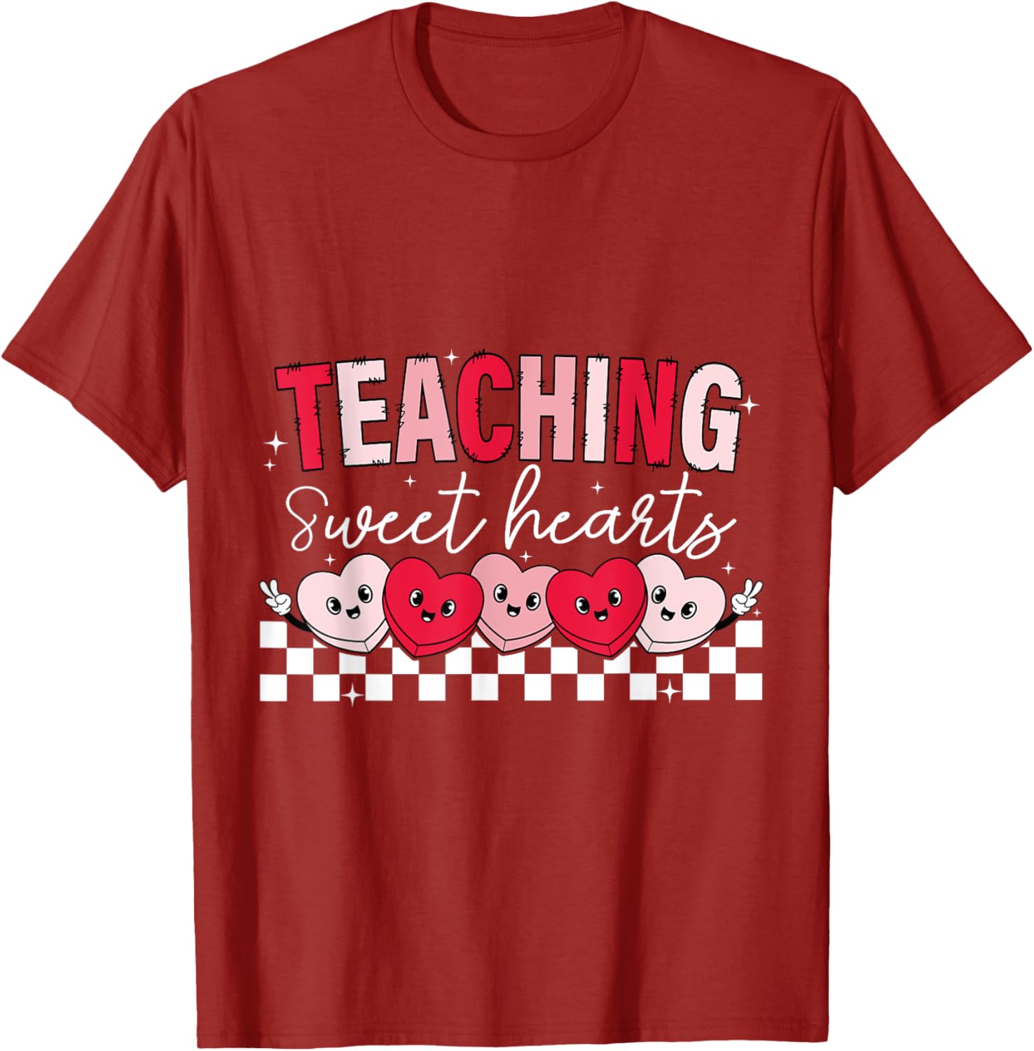 Cute Candy Heart Teacher Valentine's Day T-Shirt for Sweethearts - 10