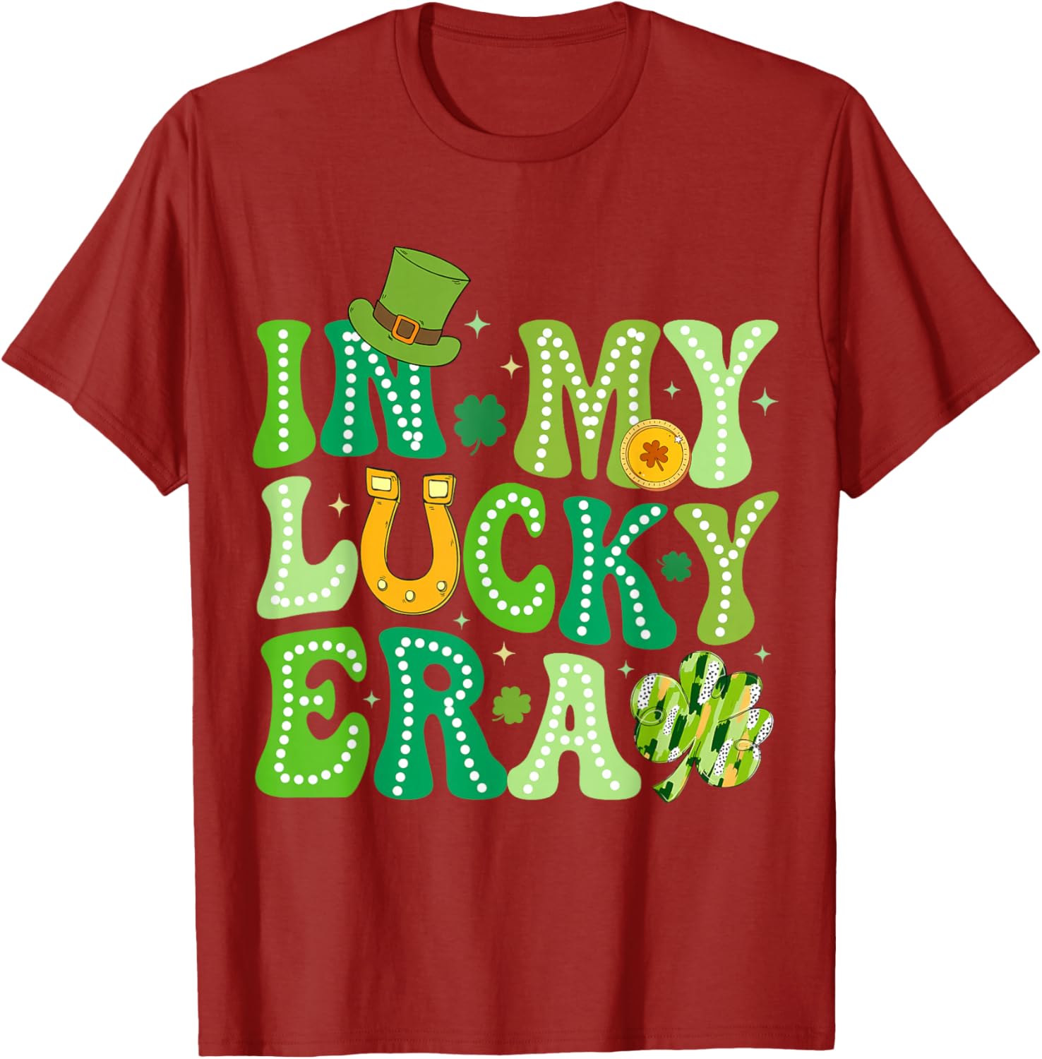 Groovy St Patricks Day Shamrock Lucky Charm T-Shirt for Fun Celebrations - 13