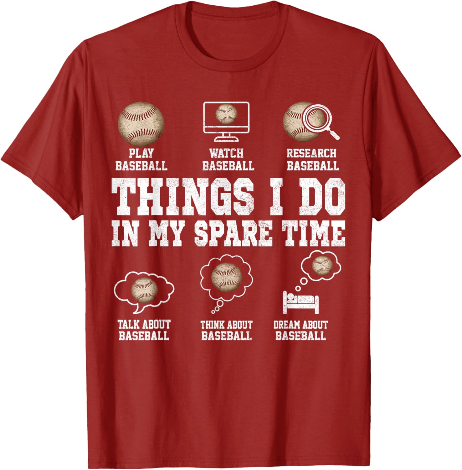 Funny Baseball Player T-Shirt for Fans Perfect for Spare Time Fun - 5