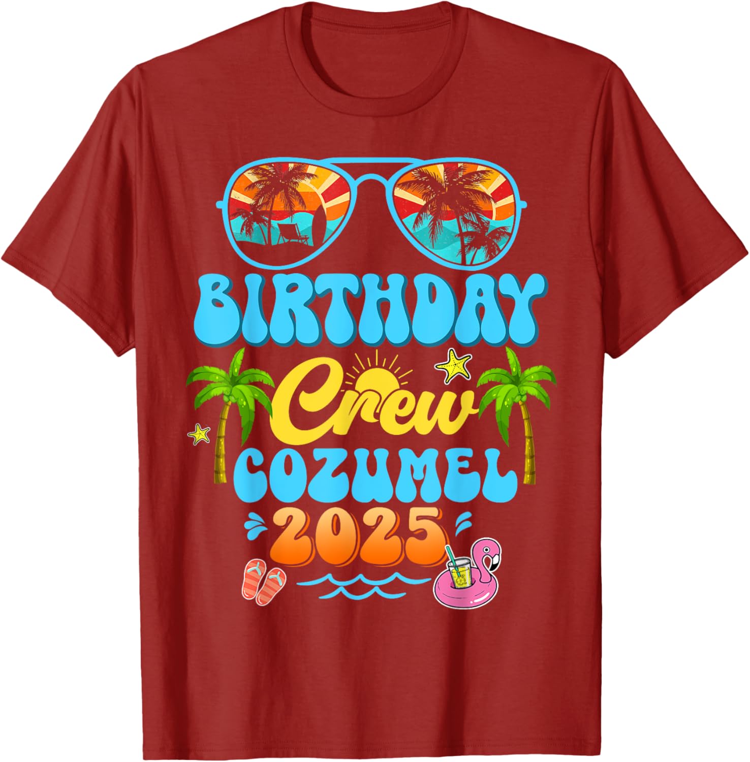 Cozumel Birthday Crew Summer 2025 Group Trip T-Shirt for Fun Vacations - 2
