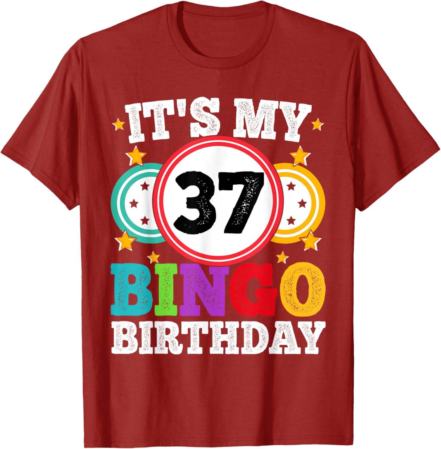 Funny Bingo 37th Birthday T-Shirt for Men and Women - Celebrate in Style - 3