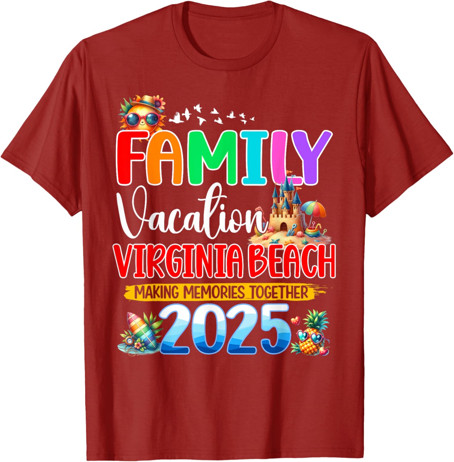 Family Vacation Virginia Beach 2025 Matching Group T-Shirt for All Ages - 9