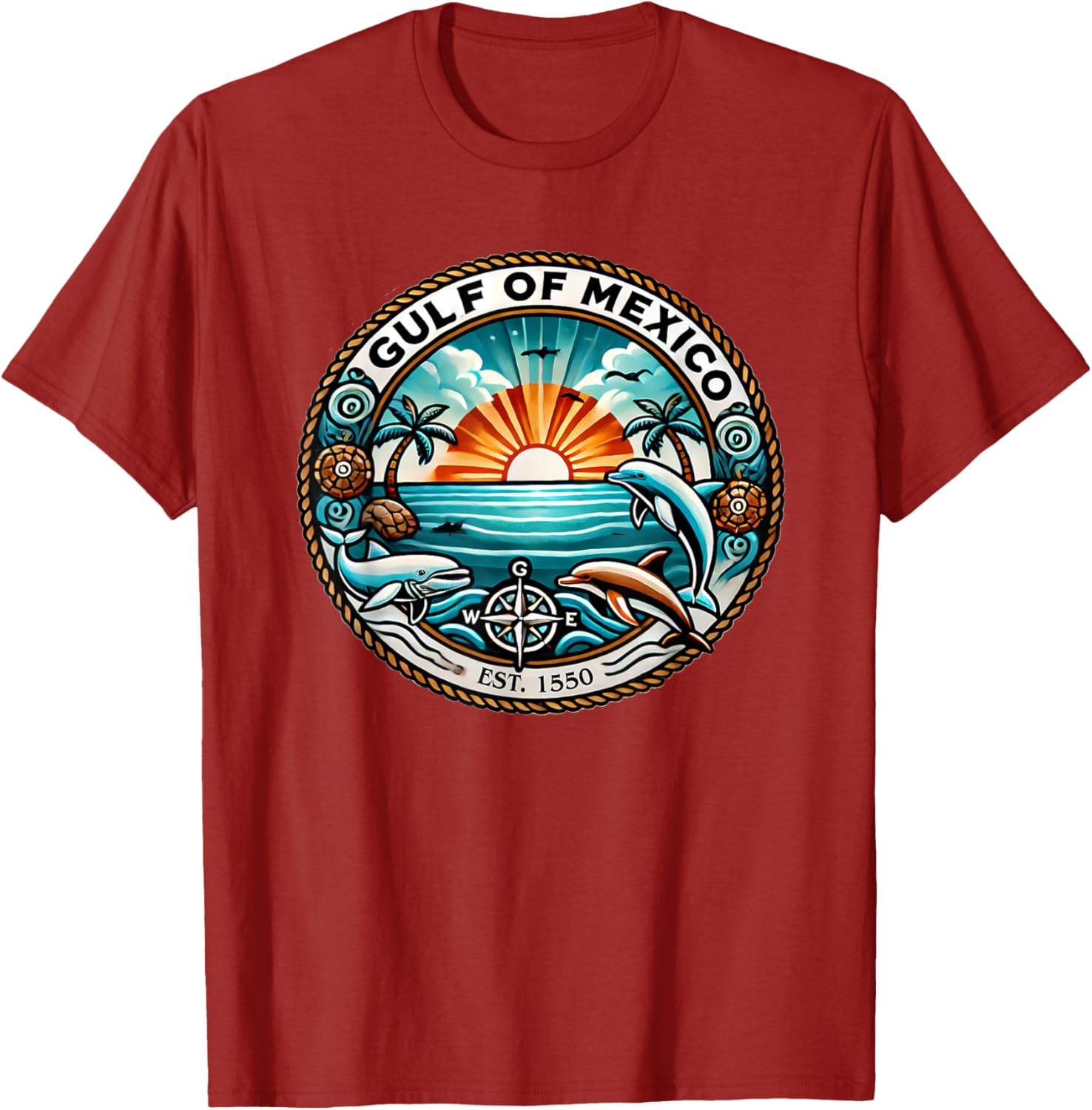 Gulf of Mexico Sunset T-Shirt - Vibrant Caribbean Beach Design - 20