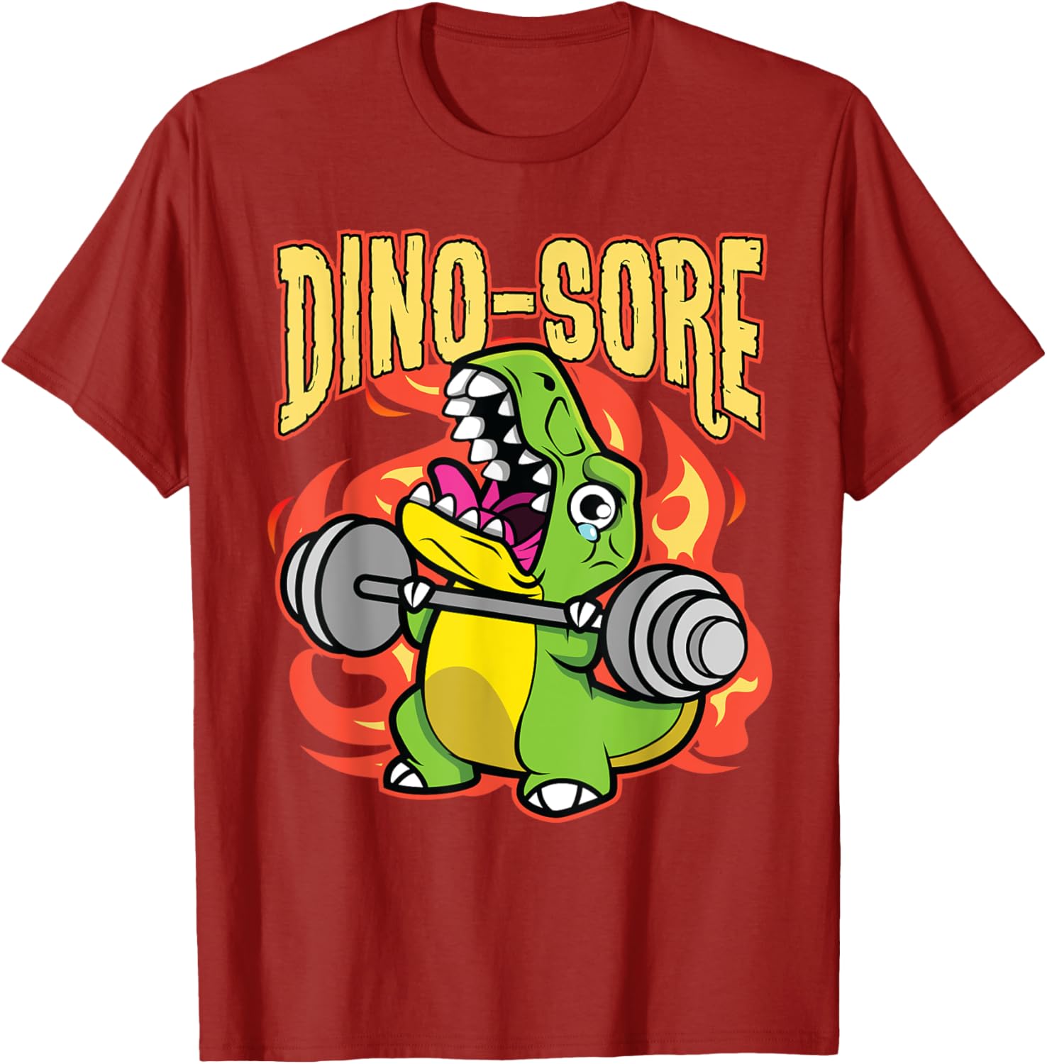 Cute Dinosaur Gym Workout T-Shirt for Fitness Lovers and Lifters - 1