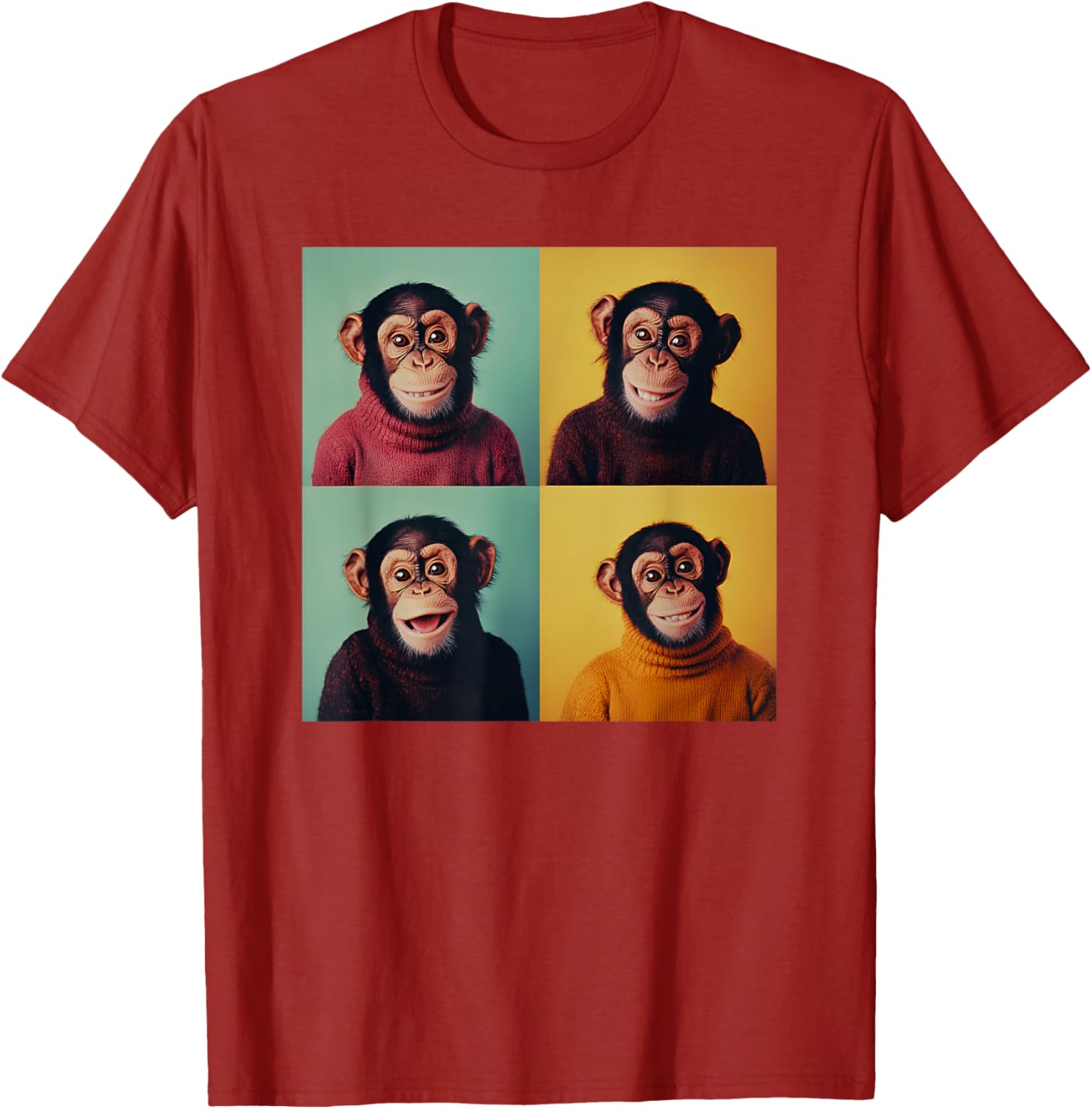 Funny Monkey Chimp T-Shirt for Animal Lovers - Awkward Photoshoot Design - 7