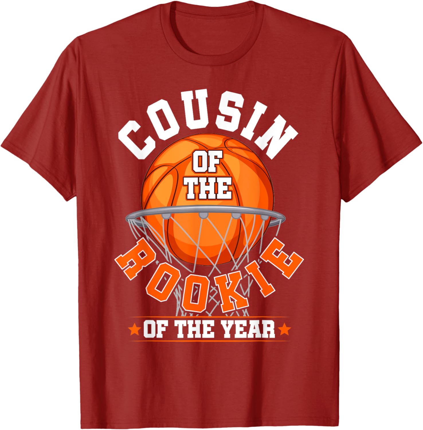Cousin of Rookie 1st Birthday Basketball Family Matching T-Shirt - 22