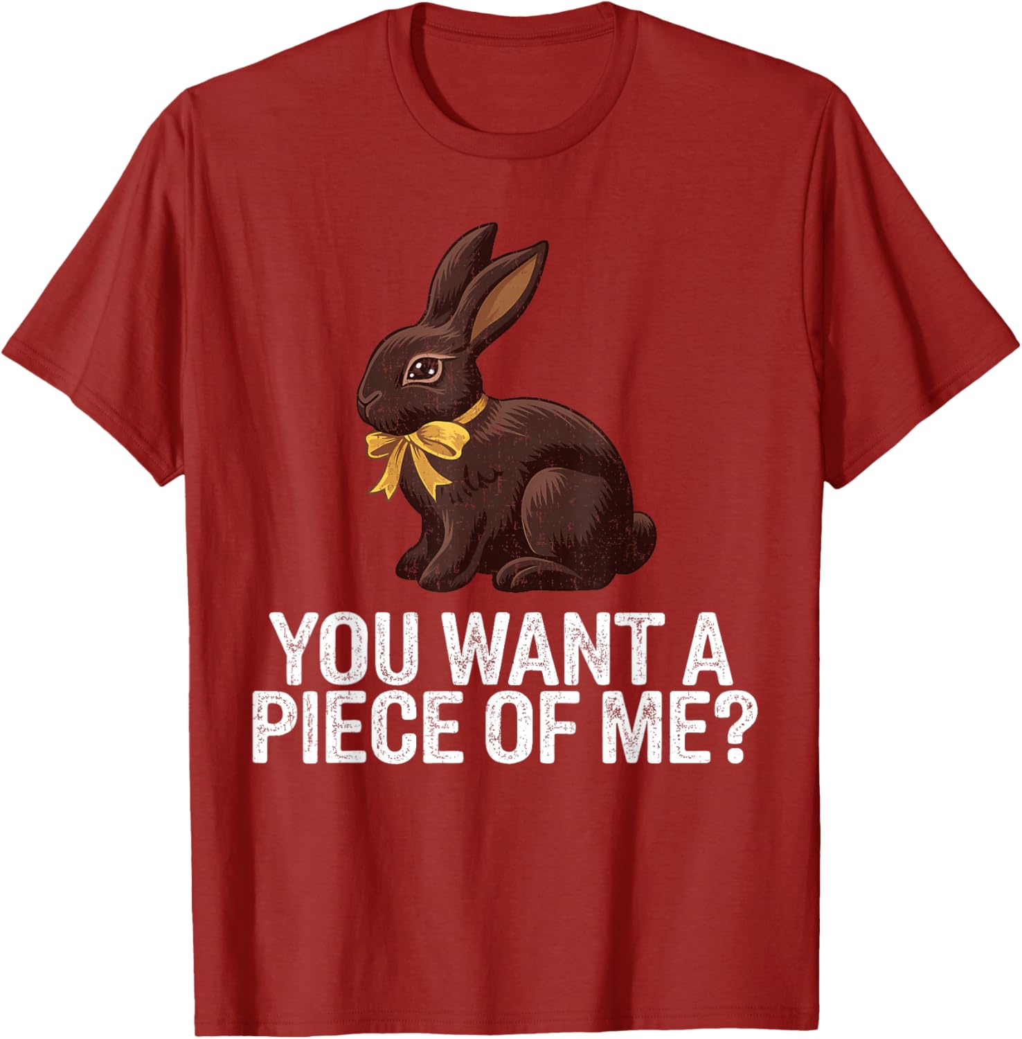 Cute Easter Rabbit Chocolate Bunny Graphic T-Shirt for Fun Holiday Style - 6
