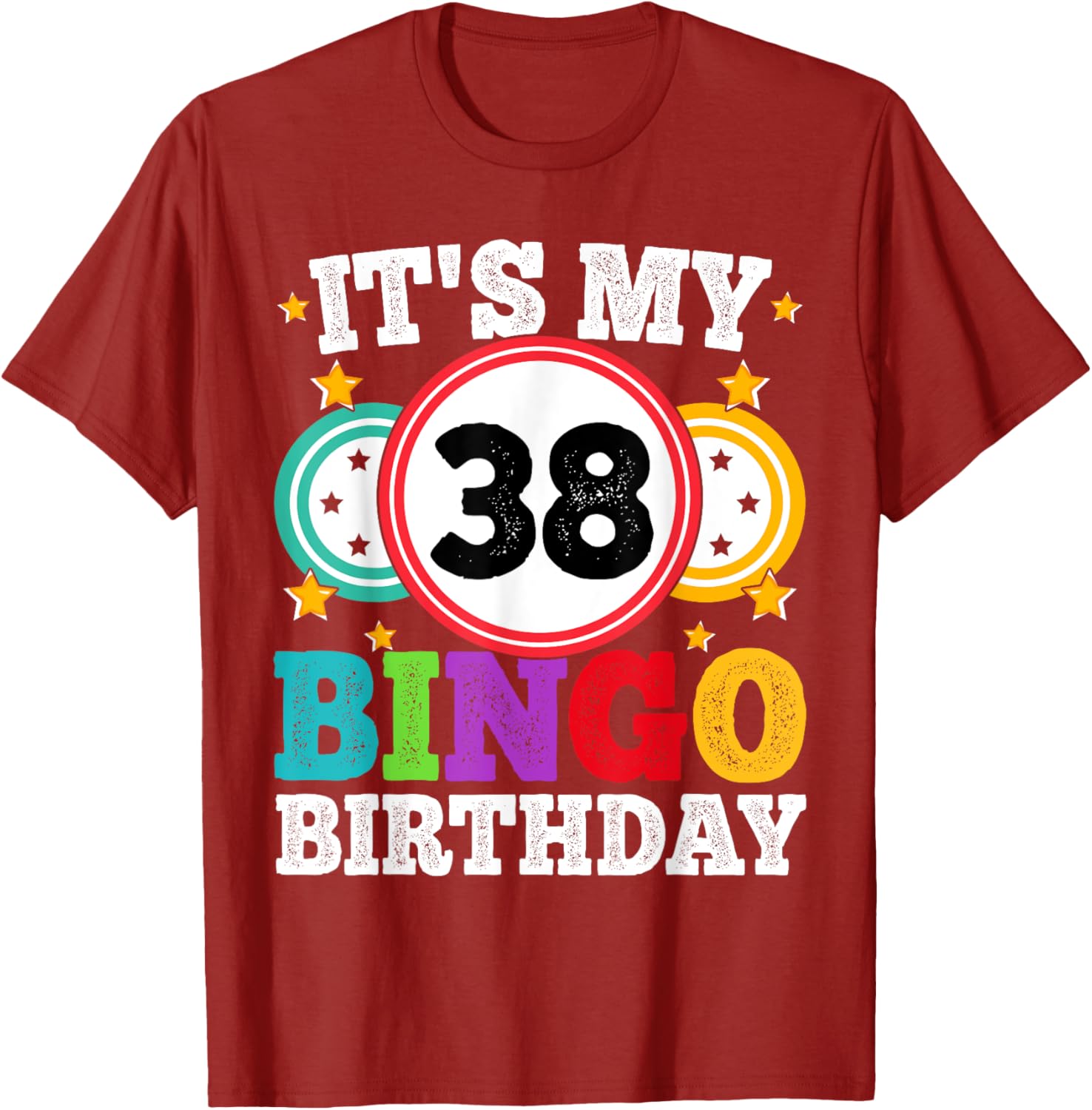 Funny Bingo 38th Birthday T-Shirt for Men and Women - Celebrate in Style - 3