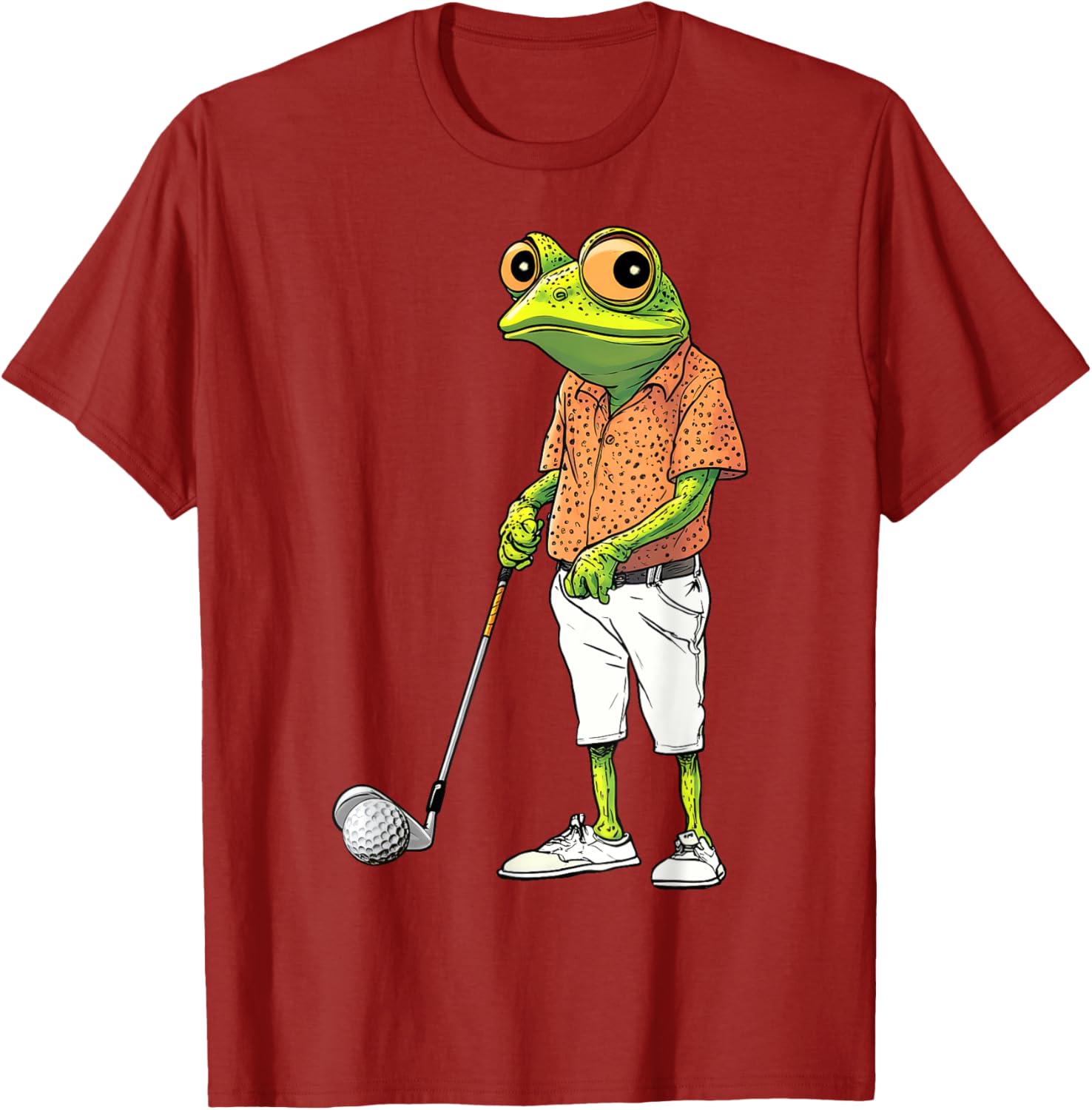 Cute Frog Golf Player T-Shirt for Golf Lovers and Animal Fans - 18