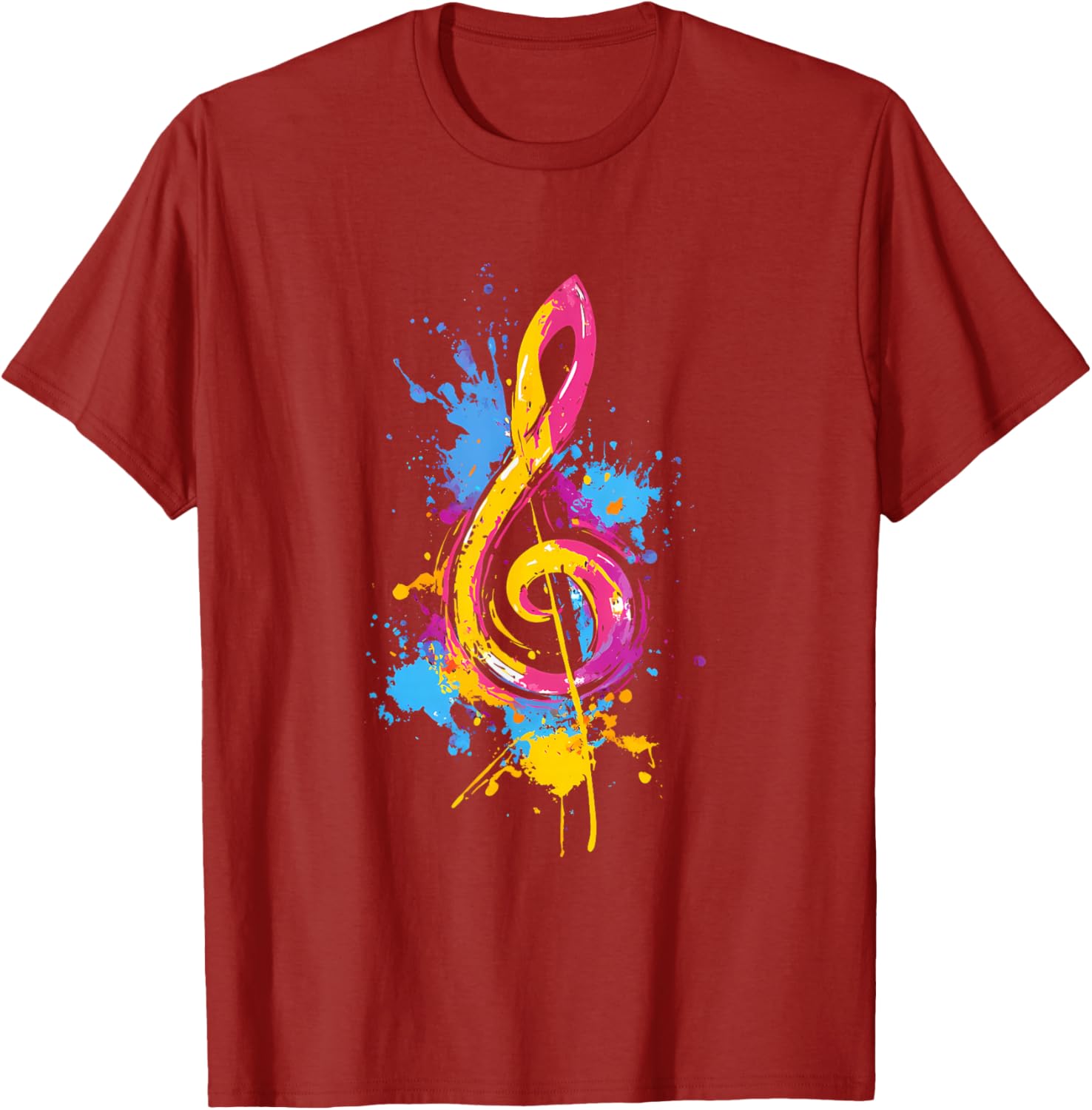 Colorful Treble Clef T-Shirt for Music Lovers - Fun Musical Tee - 19