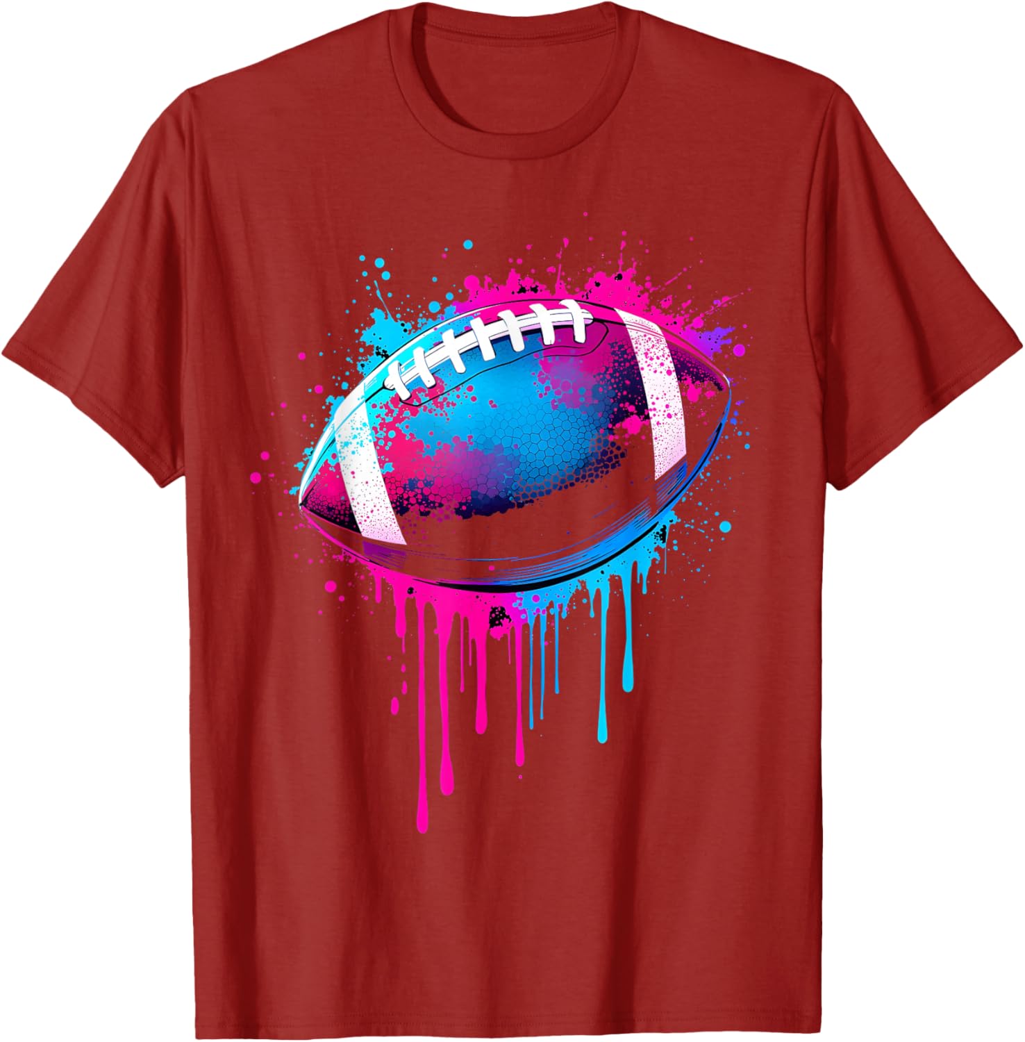 Colorful Tie Dye Football Game Day T-Shirt for Boys - Fun Sports Wear - 2