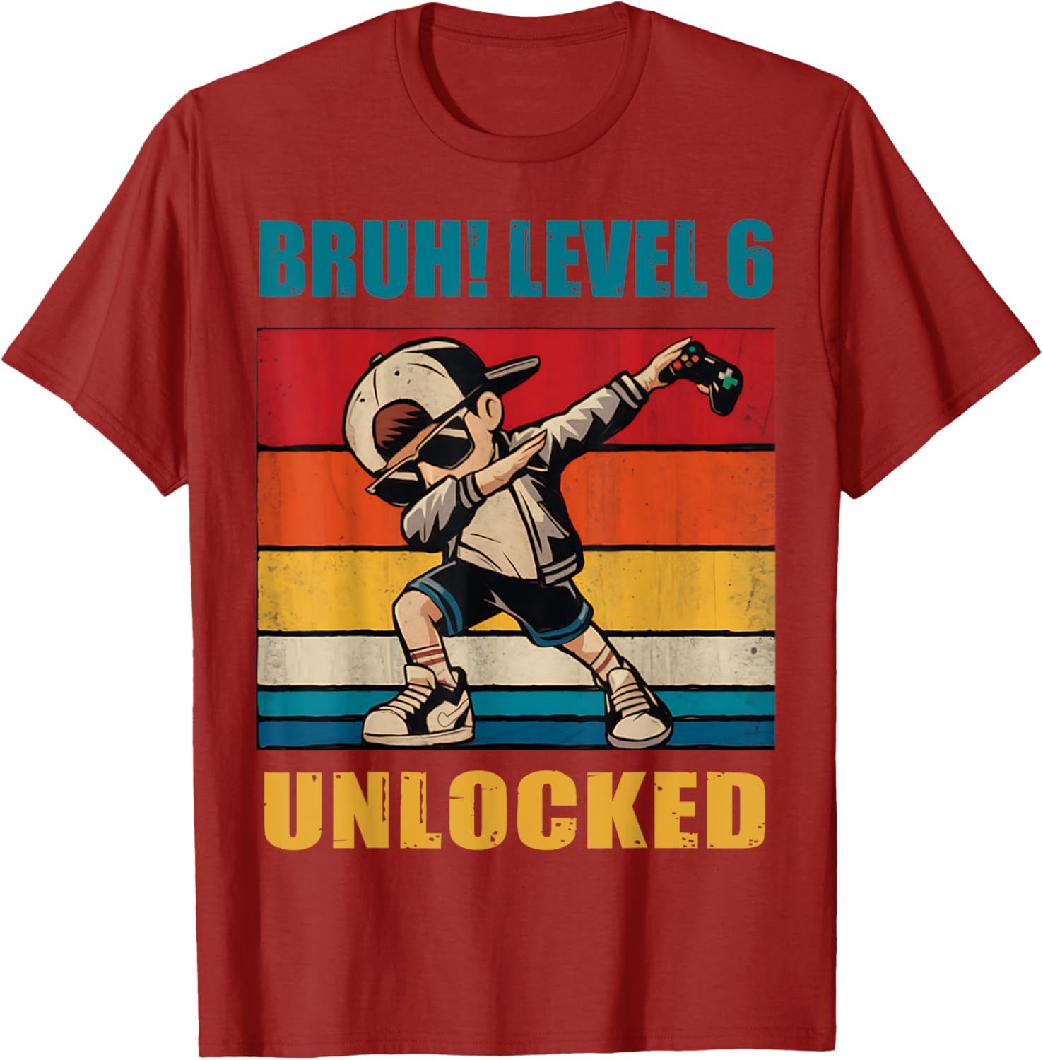 Cool Dabbing Gamer T-Shirt for 6 Year Old Birthday Celebration - 16