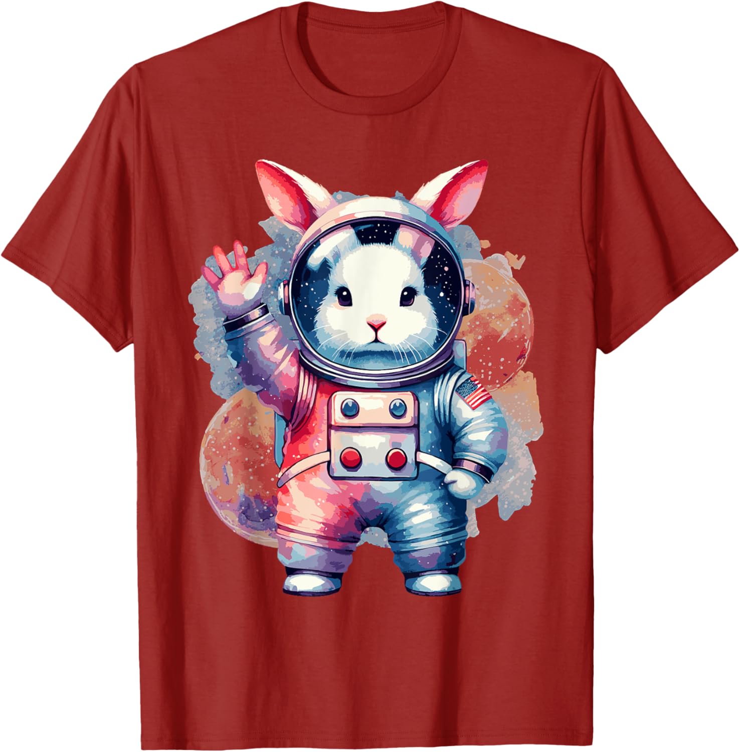 Funny Bunny Rabbit Astronaut Costume Easter T-Shirt for Kids - 29