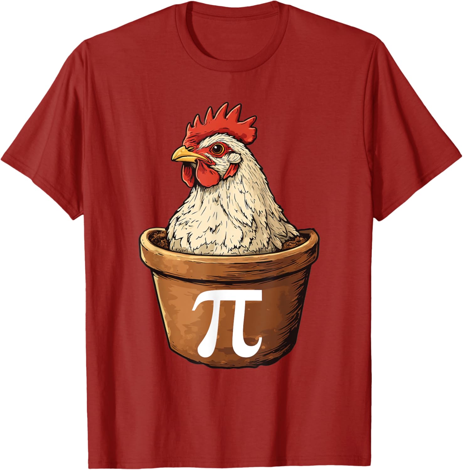 Funny Chicken Pot Pi Math T-Shirt for Math Lovers and Foodies - 3
