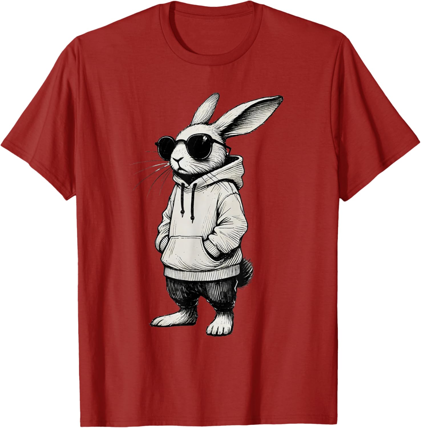 Bunny Face Sunglasses T-Shirt for Boys and Men - Fun Easter Apparel - 3