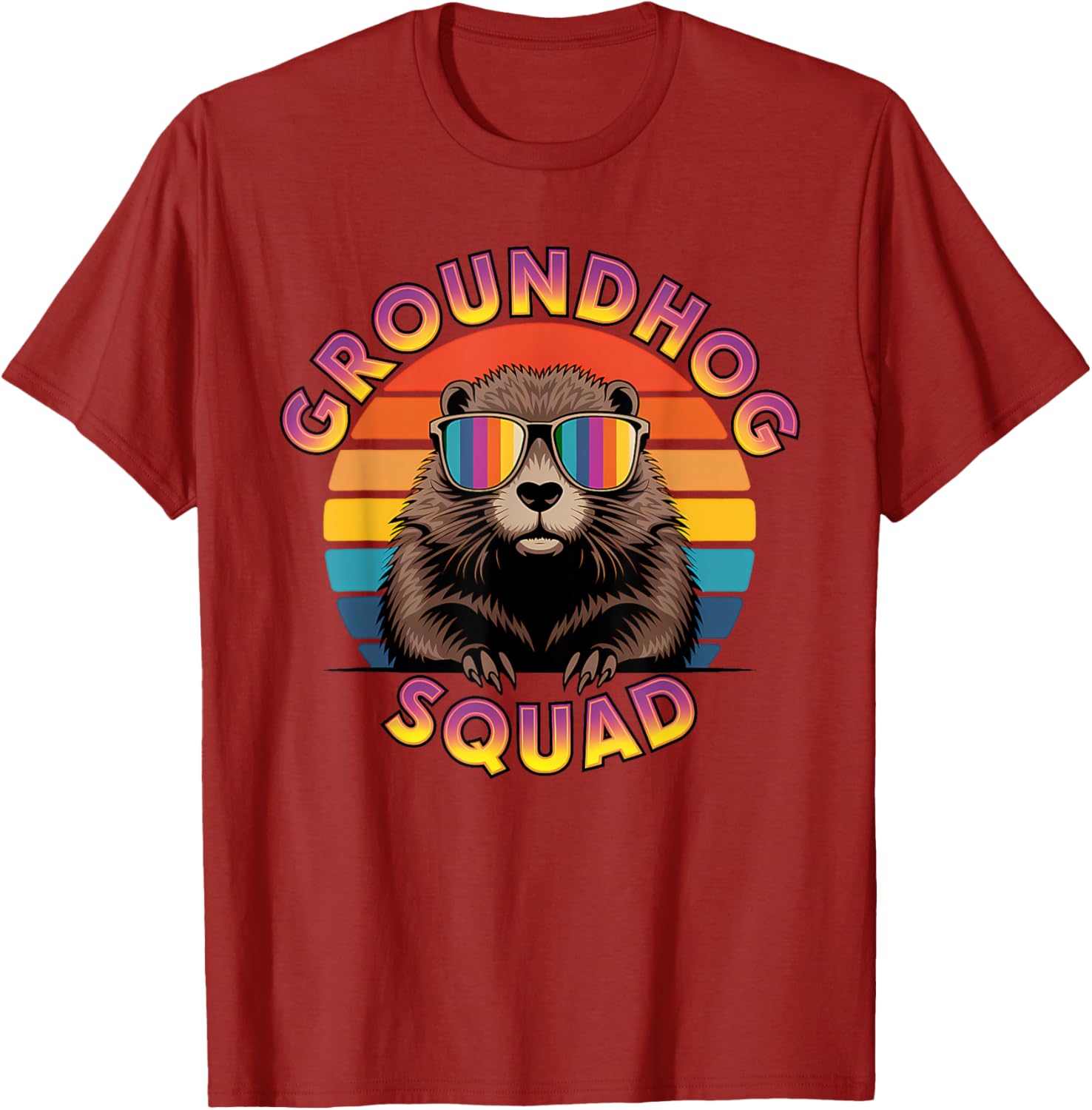 Funny Groundhog Squad Happy Groundhog Day 2025 T-Shirt for All Ages - 16