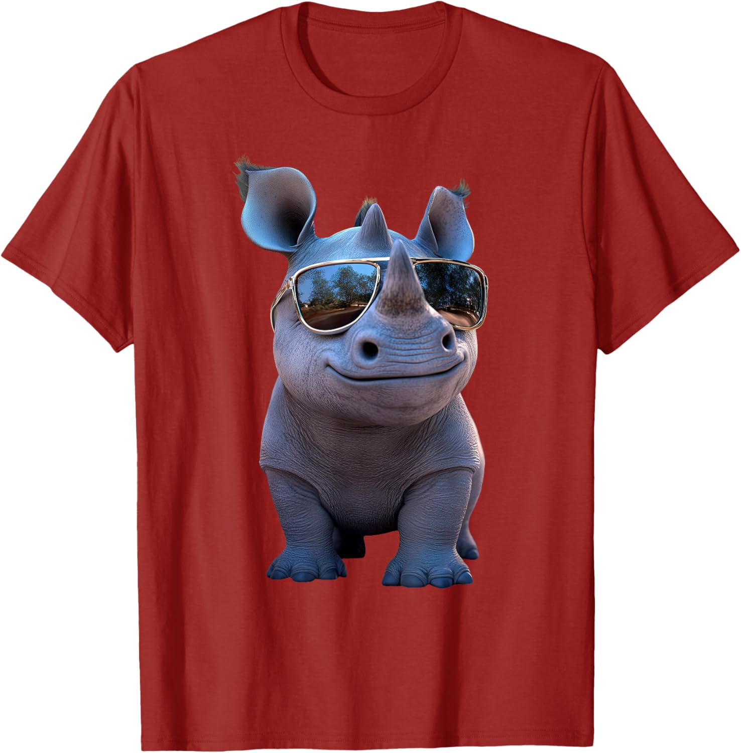 Cute Rhino Safari T-Shirt for Animal Lovers | White Rhinoceros Apparel - 3