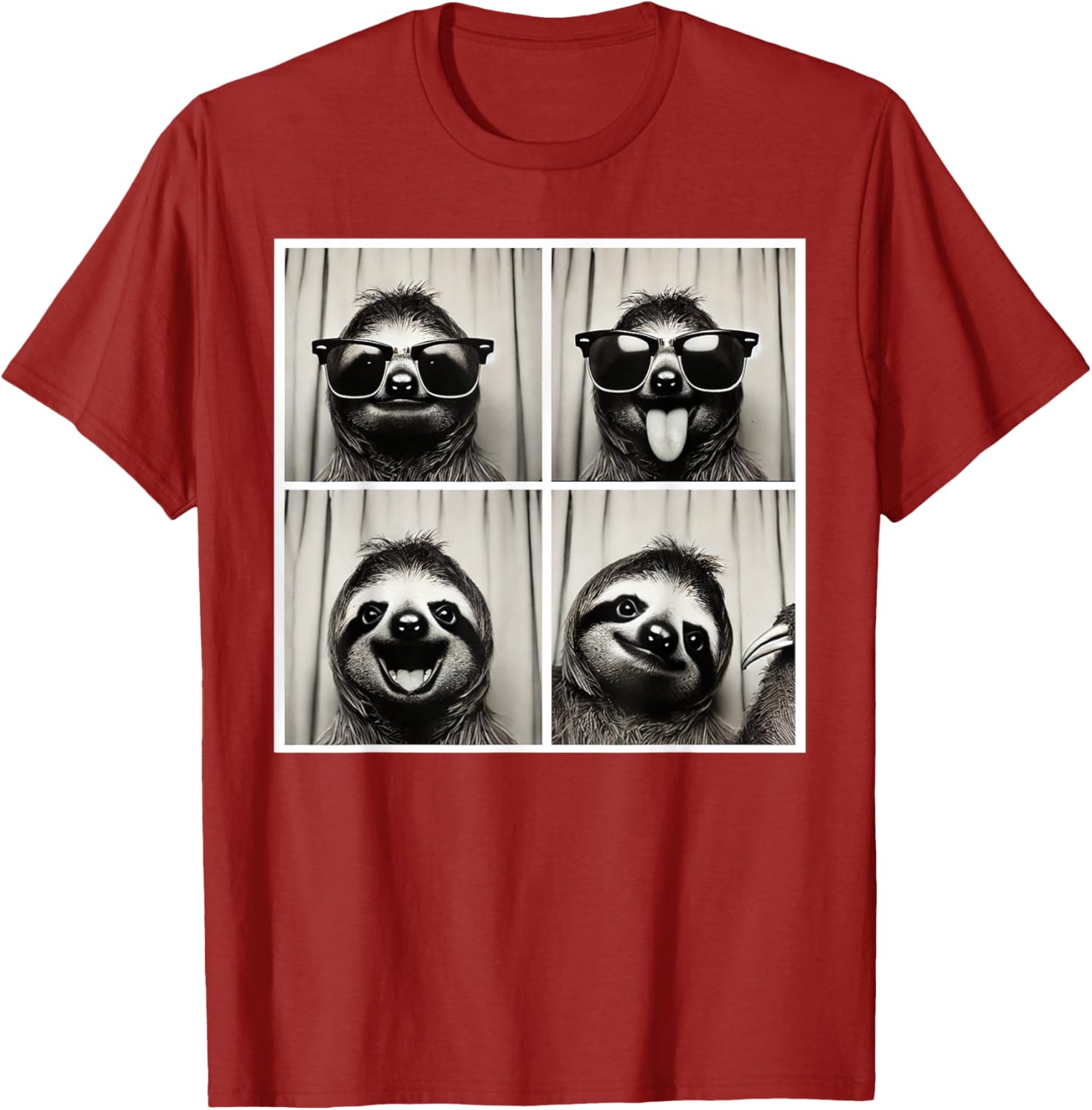 Funny Selfie Sloth T-Shirt with Sunglasses for Fun Casual Wear - 25