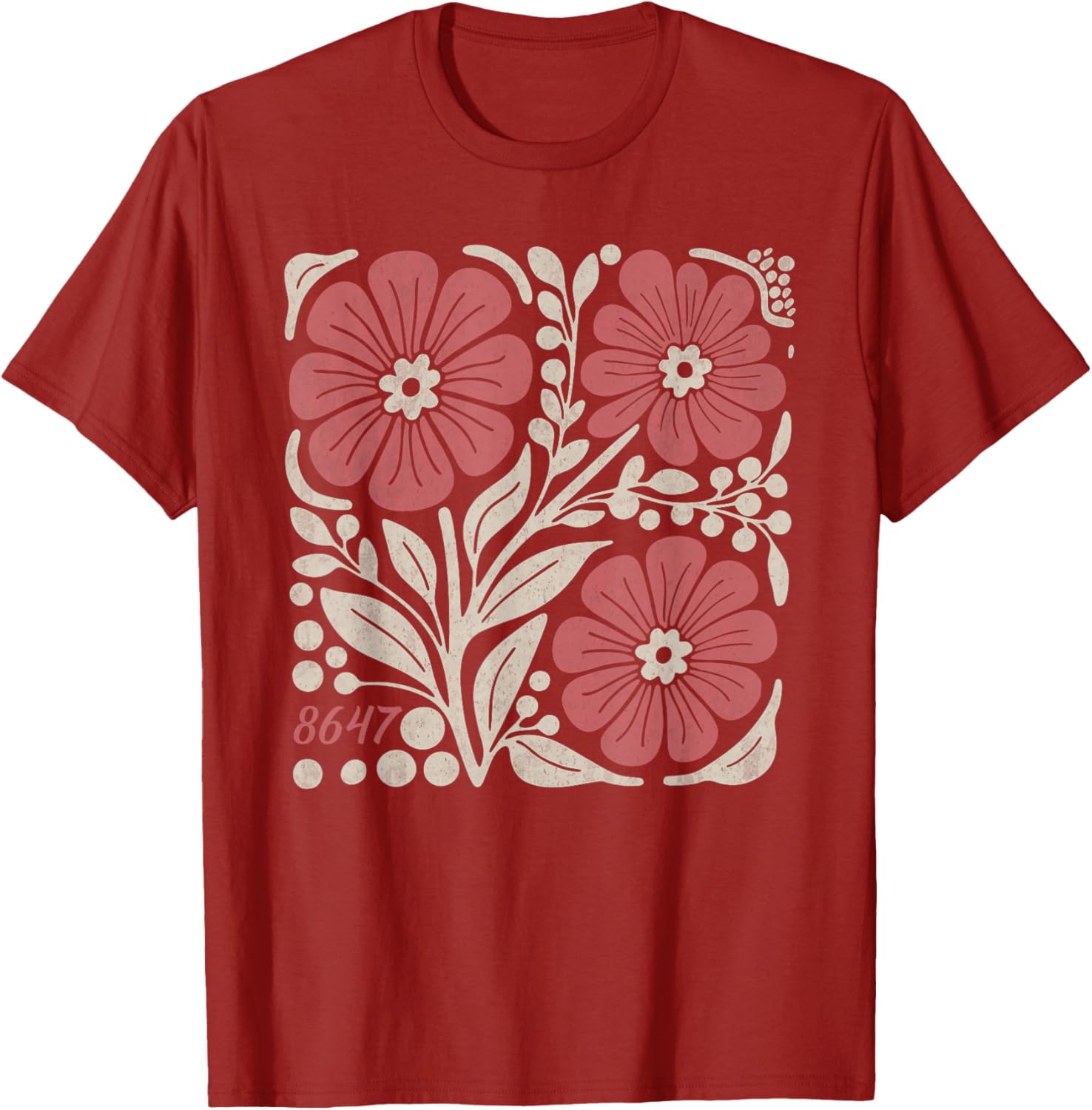 Floral Boho Anti Trump 86 47 T-Shirt for Stylish Casual Wear - 7
