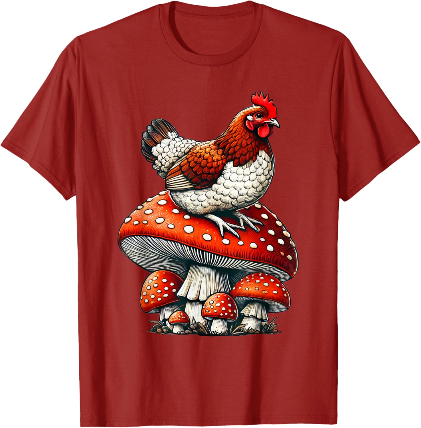 Cute Chicken Mushroom T-Shirt for Fun and Stylish Casual Wear - 9