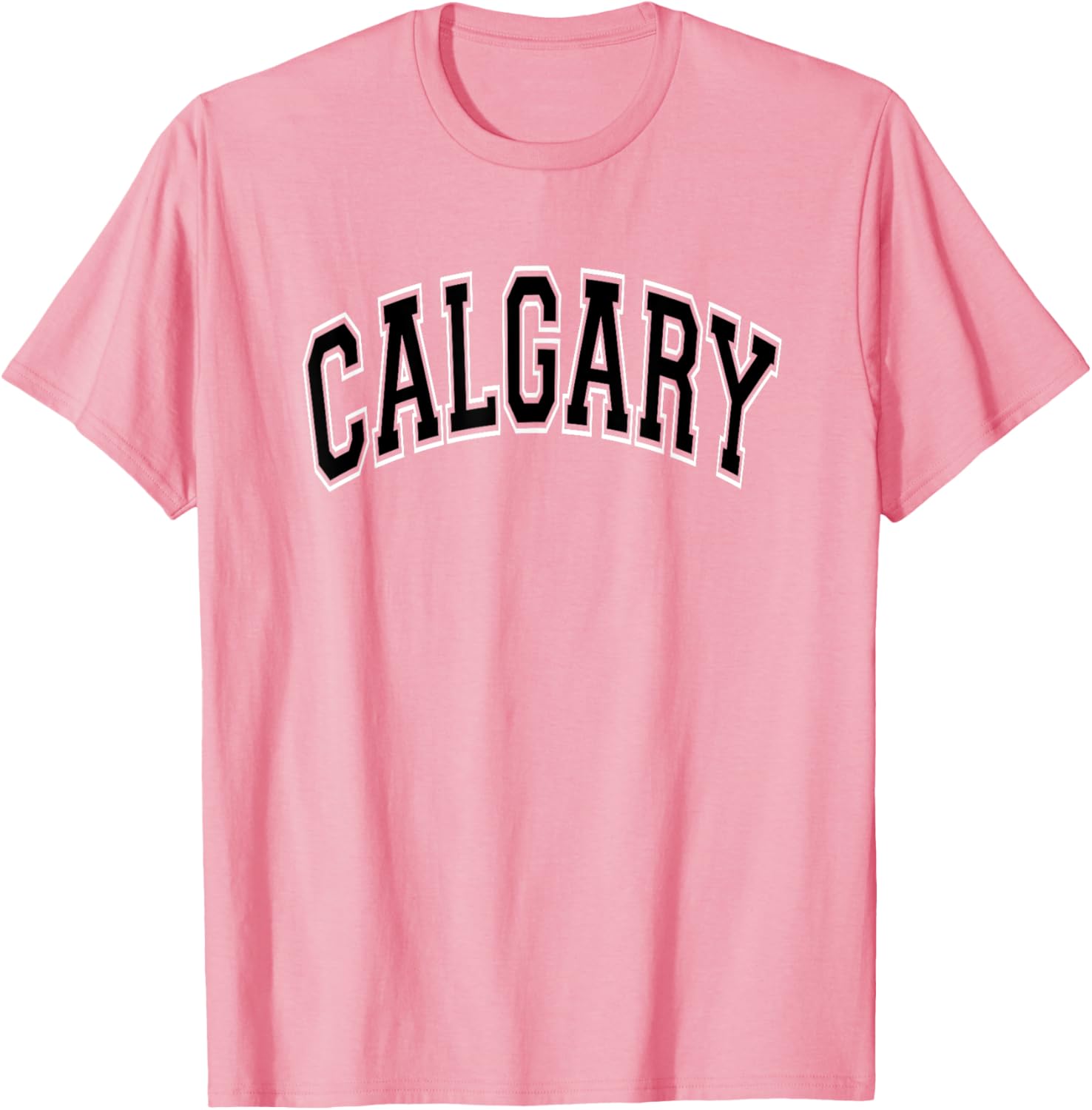Calgary Arched Black Text T-Shirt Comfortable Casual Wear for Everyday Style - 9