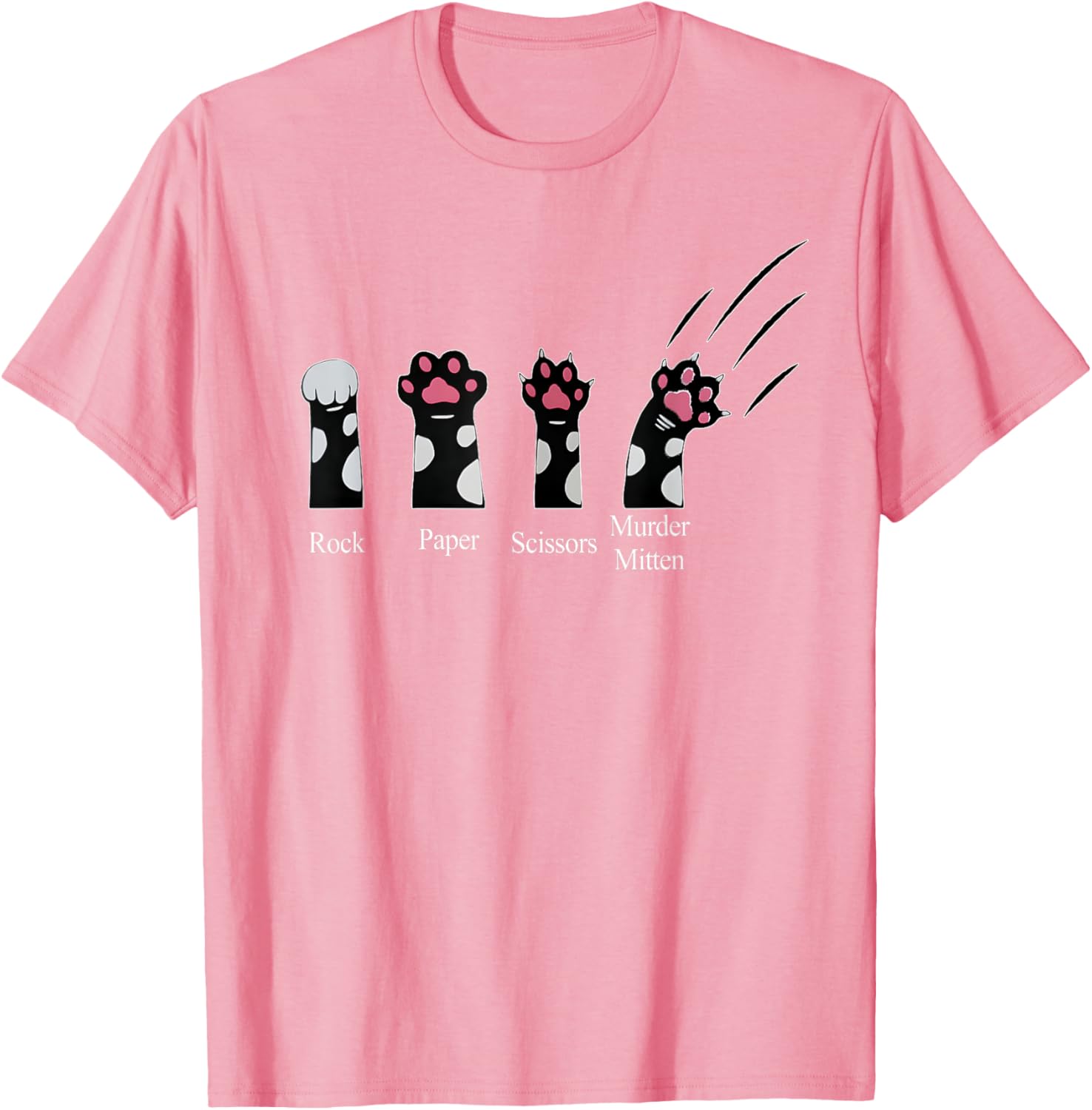 Cute Cats Rock Paper Scissors Murder Mittens Funny T-Shirt for Cat Lovers - 5