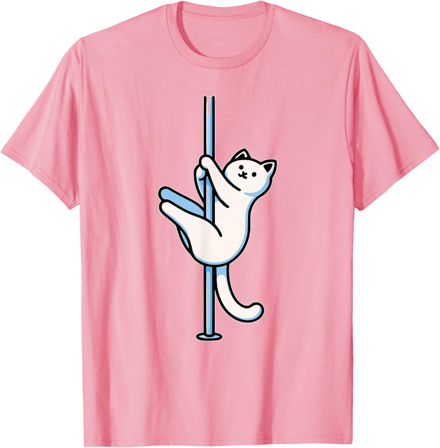 Funny Cat Pole Dancer T-Shirt Adorable Gift for Cat Lovers-Unisex Design - 11