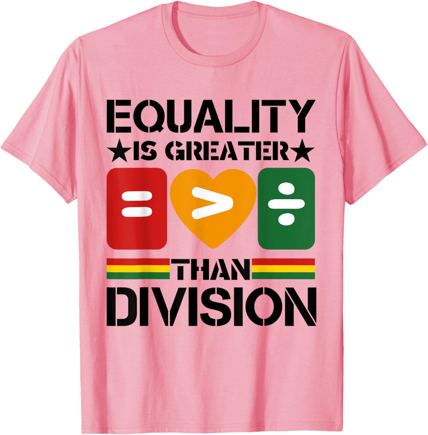 Equality Over Division Black History Month Math Pride T-Shirt - 8