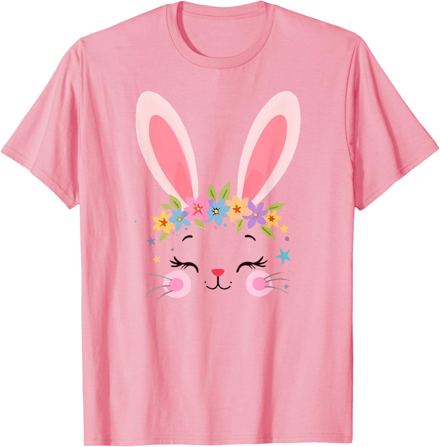 Cute Floral Easter Bunny T-Shirt for Rabbit Lovers - Women's Apparel - 8