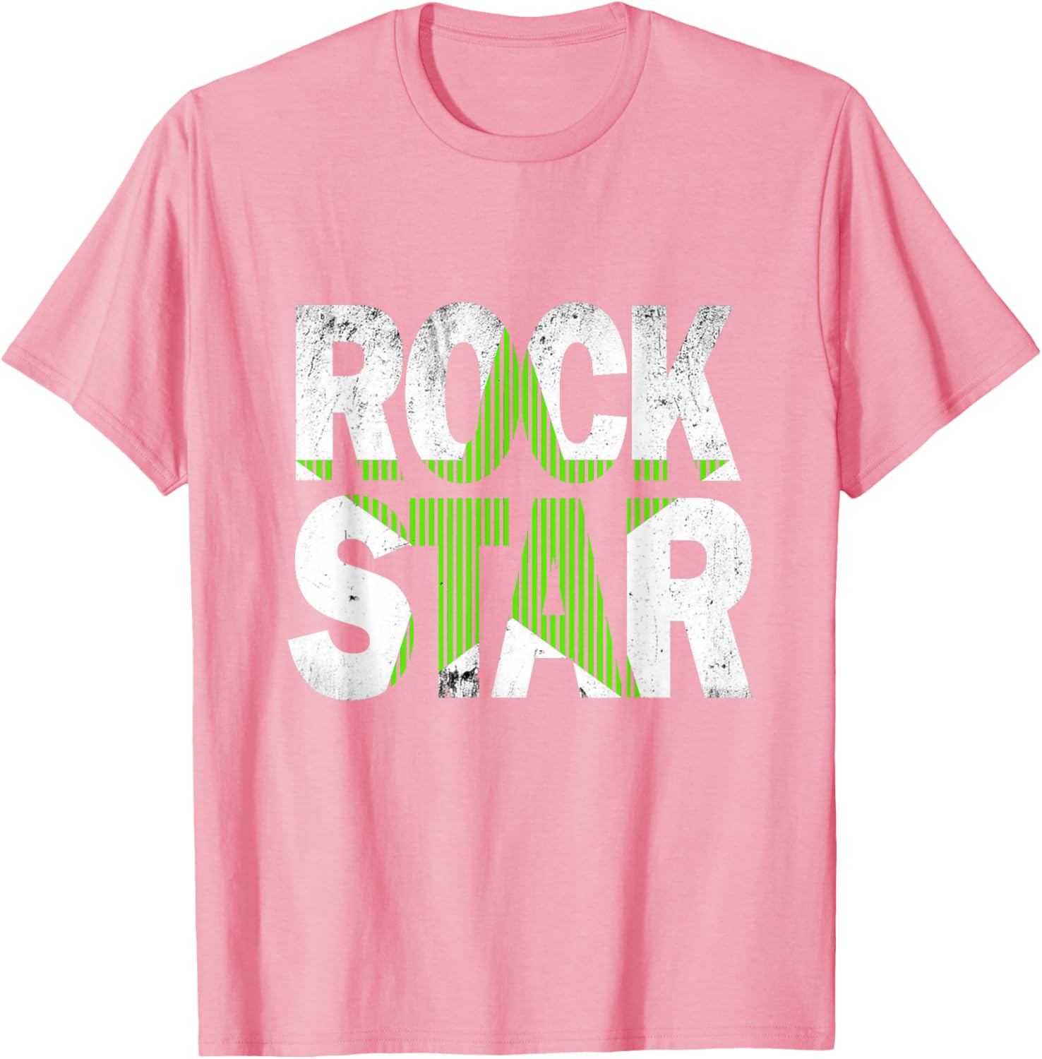 Green Rock Star Distressed Graphic T-Shirt for Trendy Casual Wear - 14