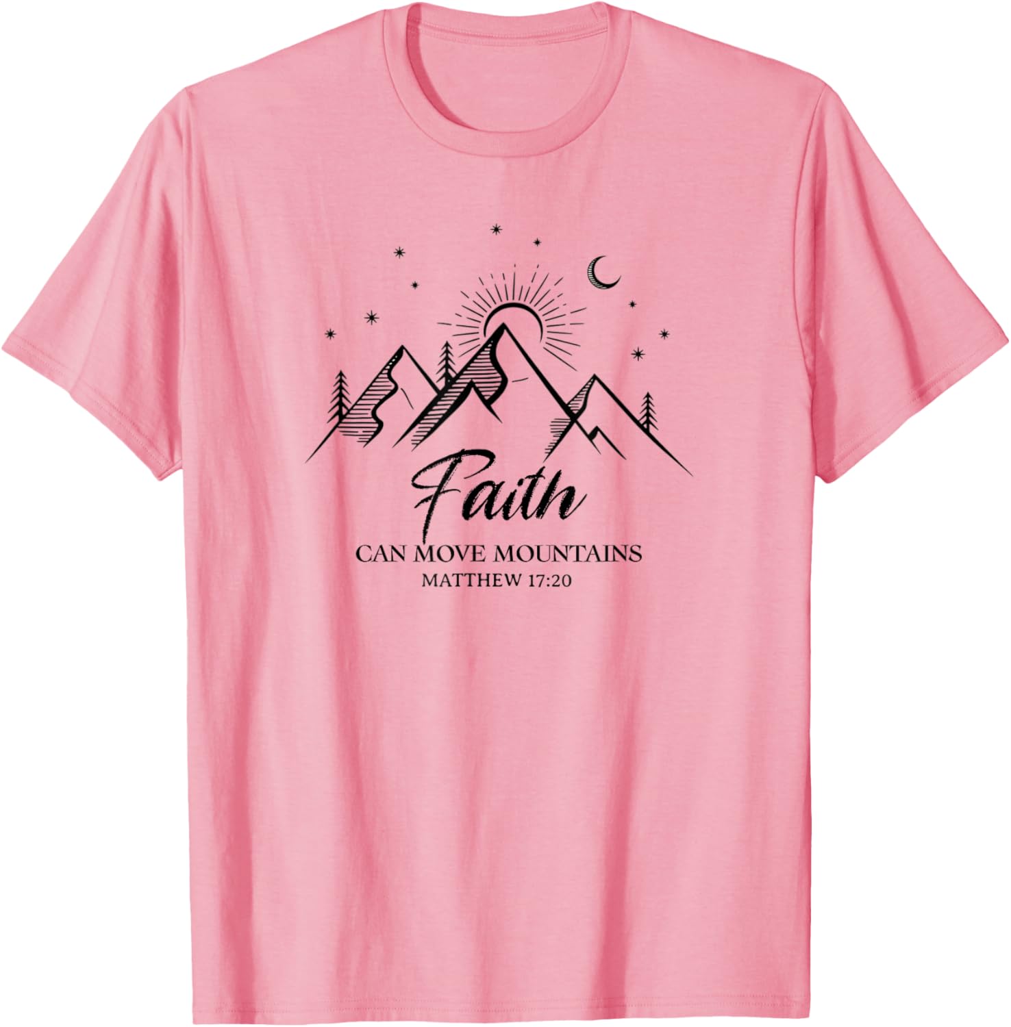 Faith Can Move Mountains Inspirational Bible Verse T-Shirt for Everyone - 6
