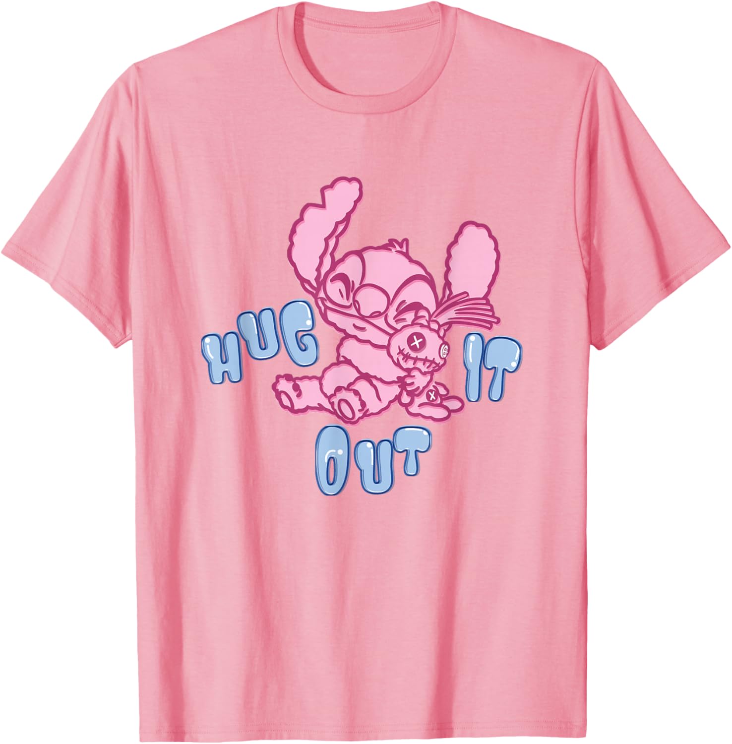 Disney Lilo & Stitch Cute Alien Stitch Hug It Out T-Shirt for Fun Styles - 10