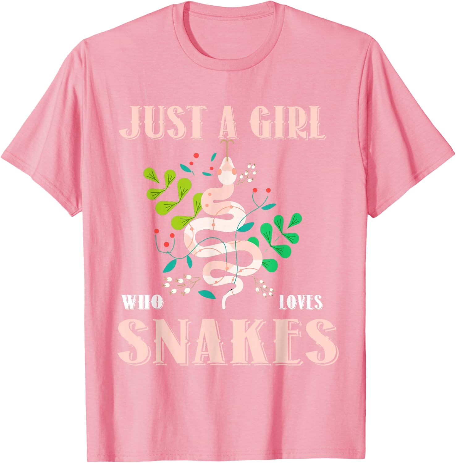 Cute Just a Girl Who Loves Snakes T-Shirt for Reptile Lovers - 4