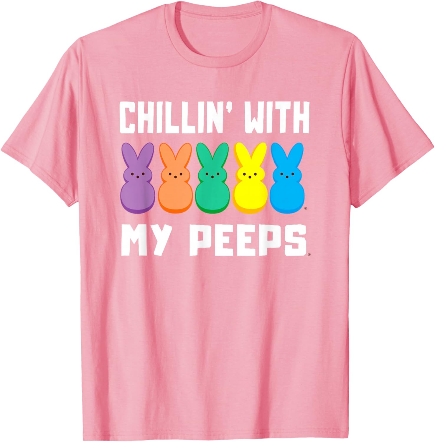 Chillin' With My Peeps Easter Bunny T-Shirt for Fun Spring Styles - 8