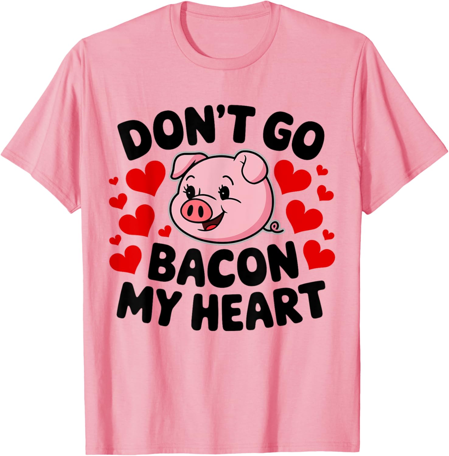 Cute Couples Valentine's T-Shirt Don't Go Bacon My Heart Edition - 1