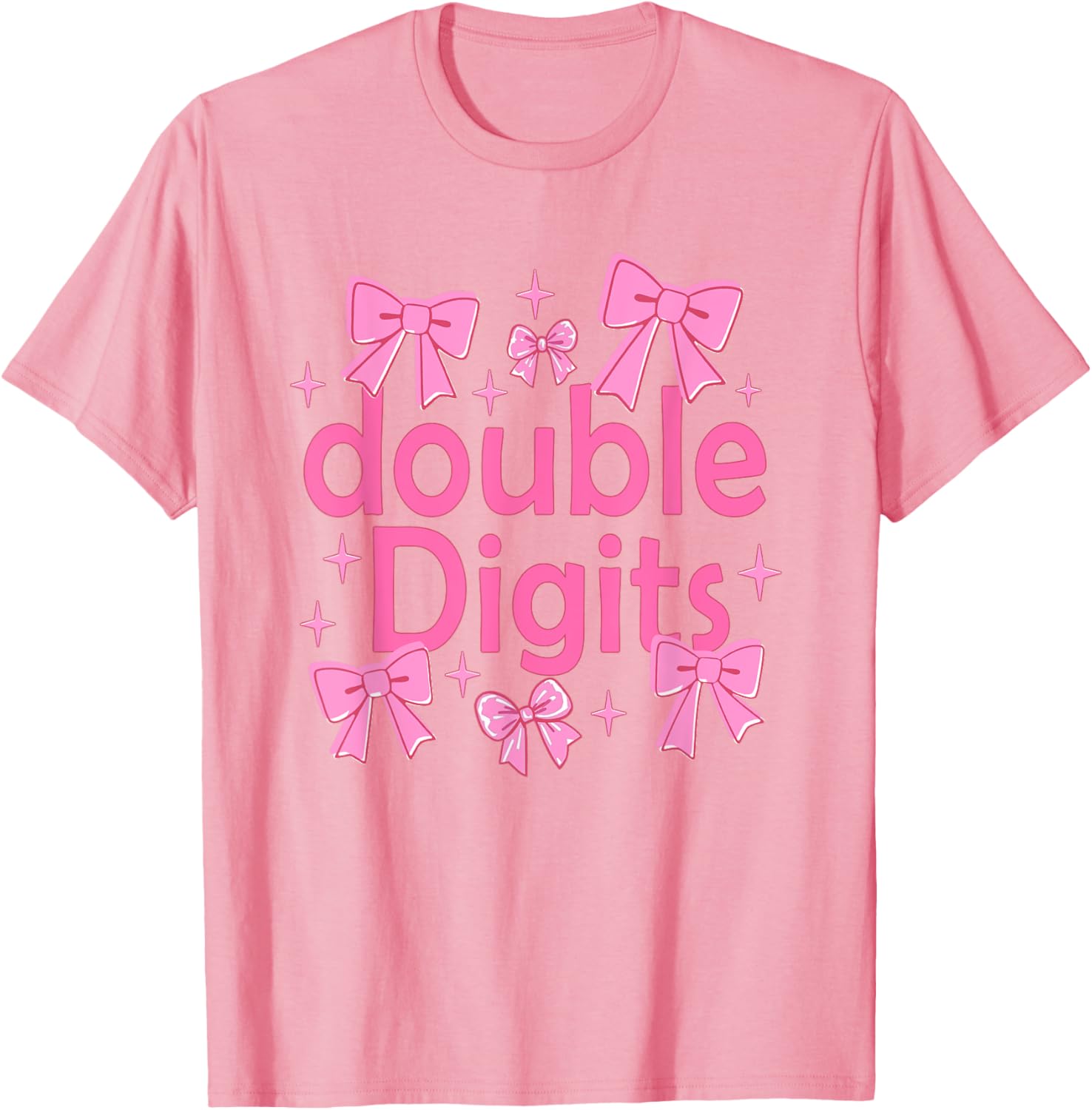 Cute Coquette Bow 10th Birthday T-Shirt for Girls - Perfect Gift for Kids - 10