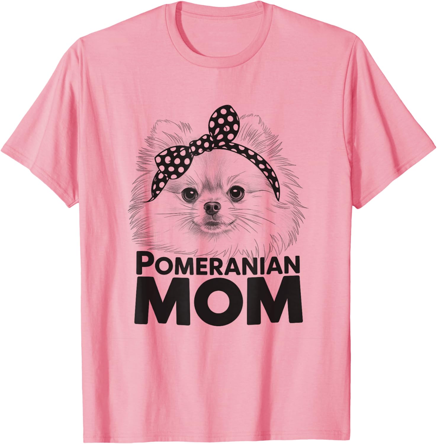 Cute Pomeranian Mom T-Shirt Design for Dog Lovers - Women's Apparel - 5
