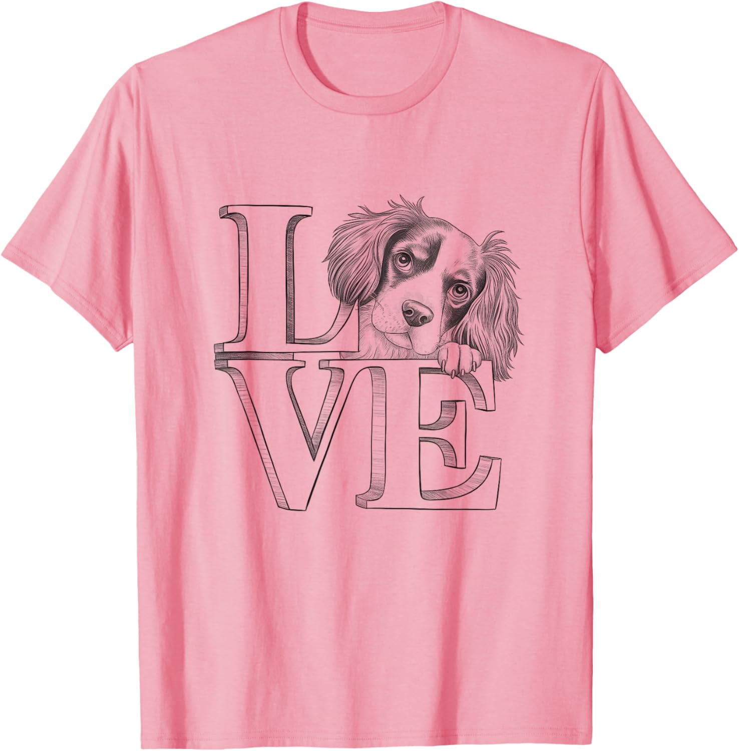 Brittany Spaniel Love T-Shirt for Men and Women - Perfect Dog Owner Gift - 4