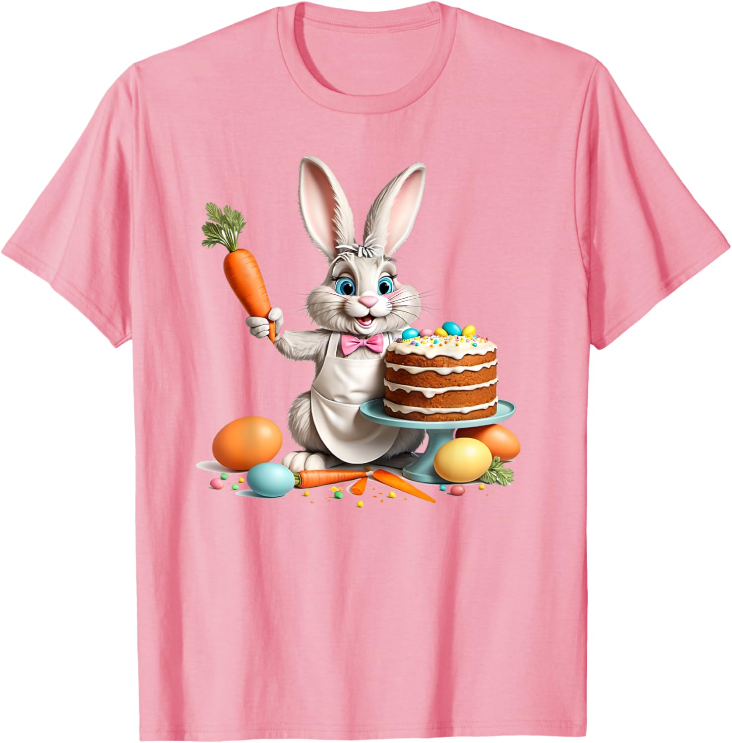 Easter Bunny Baking Carrot Cake T-Shirt for Fun Holiday Celebrations - 22