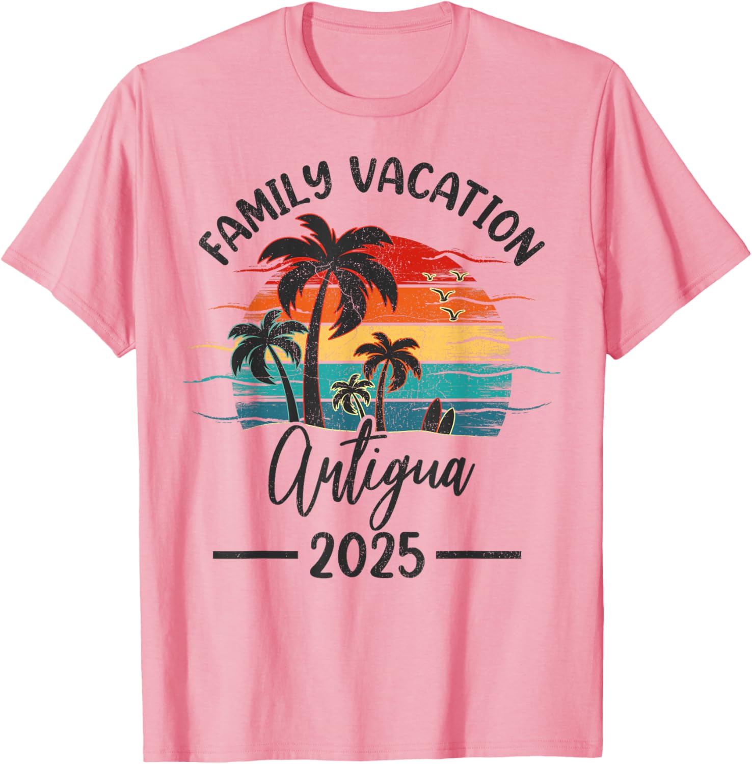 Family Vacation 2025 Summer Antigua Beach T-Shirt for Fun Memories - 8