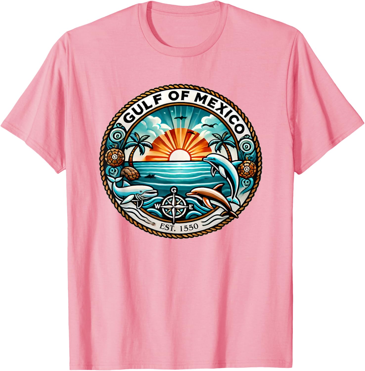 Gulf of Mexico Sunset T-Shirt - Vibrant Caribbean Beach Design - 9