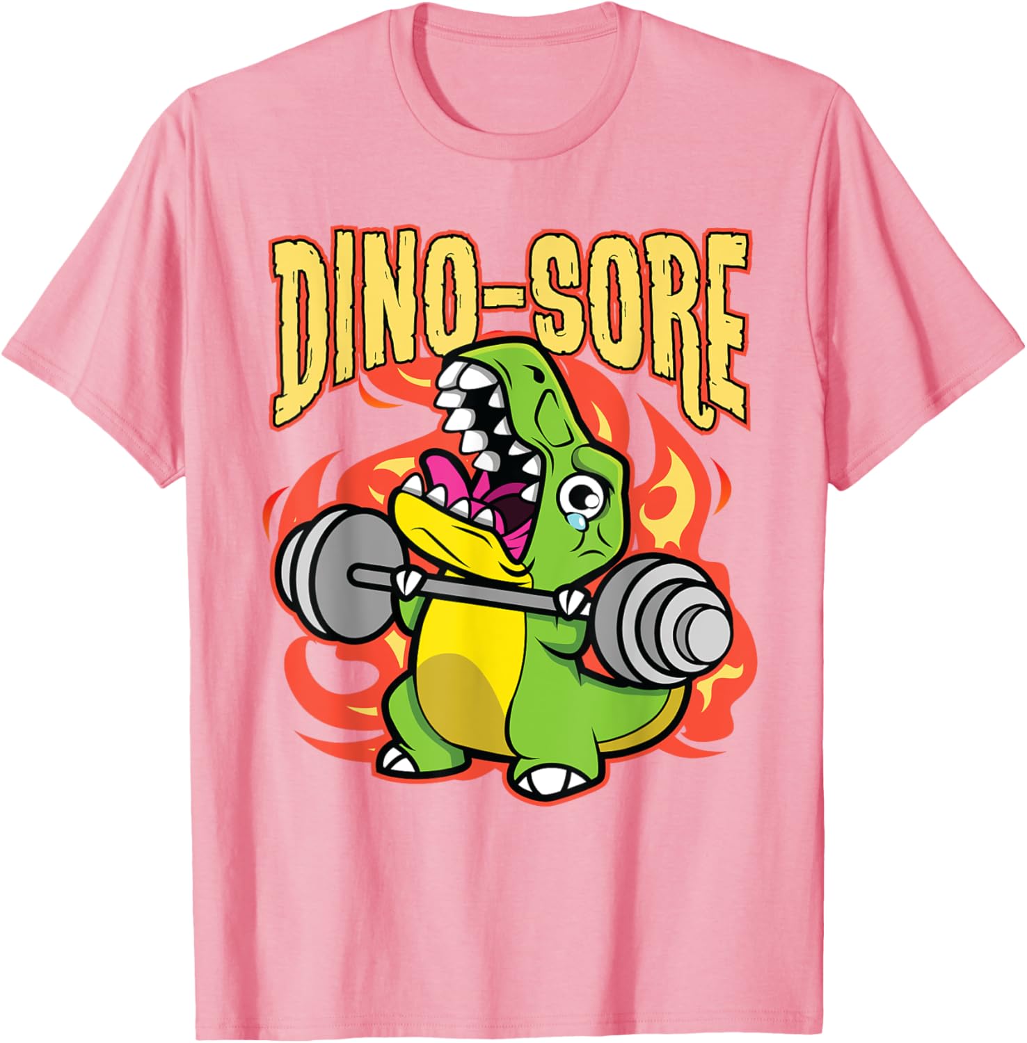 Cute Dinosaur Gym Workout T-Shirt for Fitness Lovers and Lifters - 14