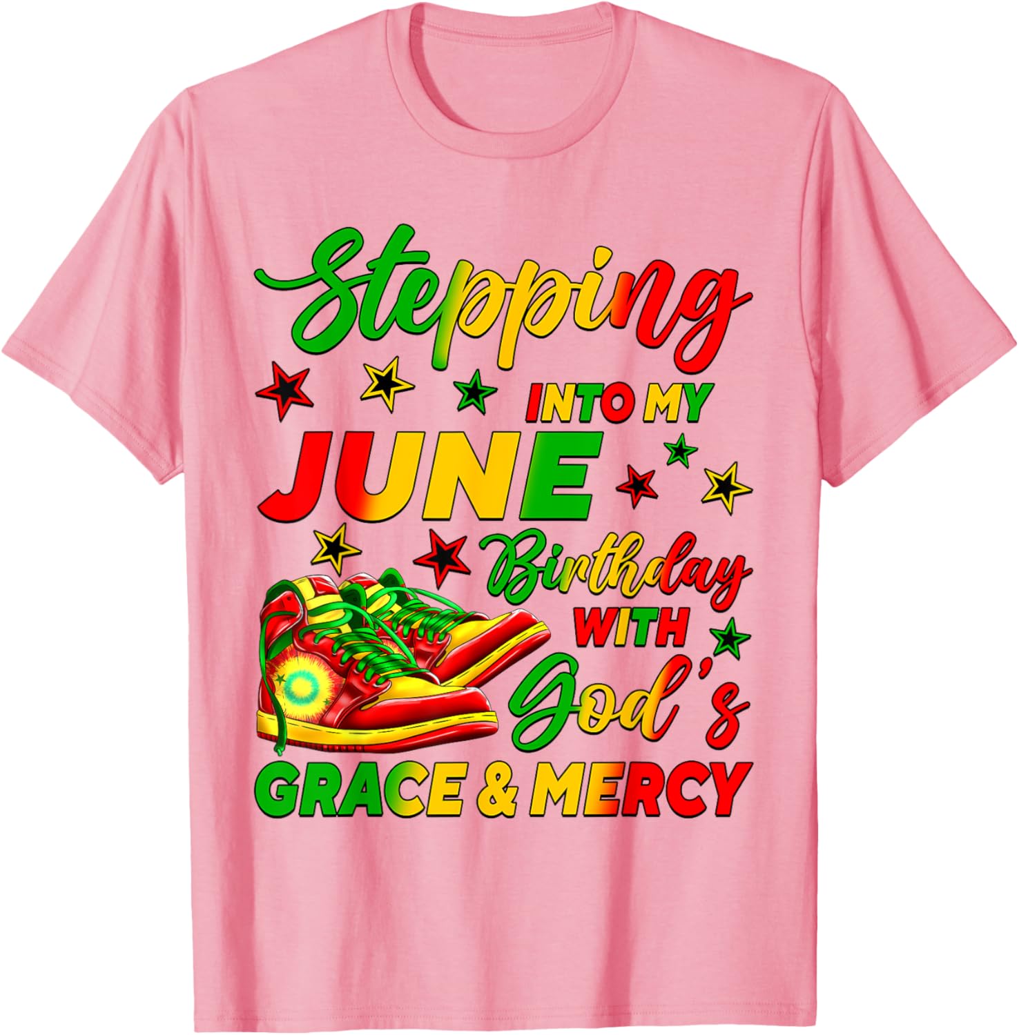 Celebrate My June Birthday with Stylish African American Shoes T-Shirt - 4