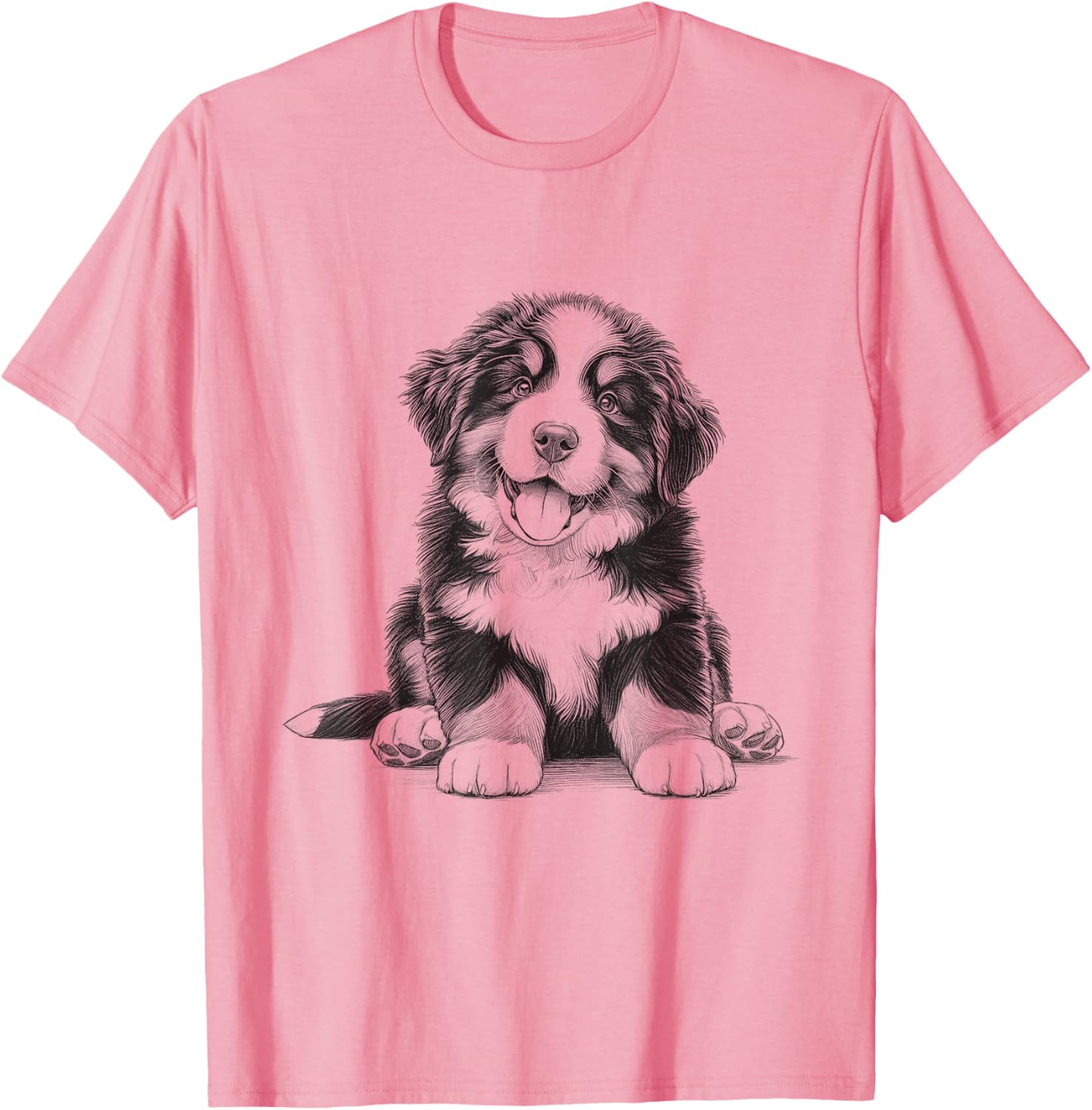 Cute Bernese Mountain Dog Puppy T-Shirt for Men and Women - 2