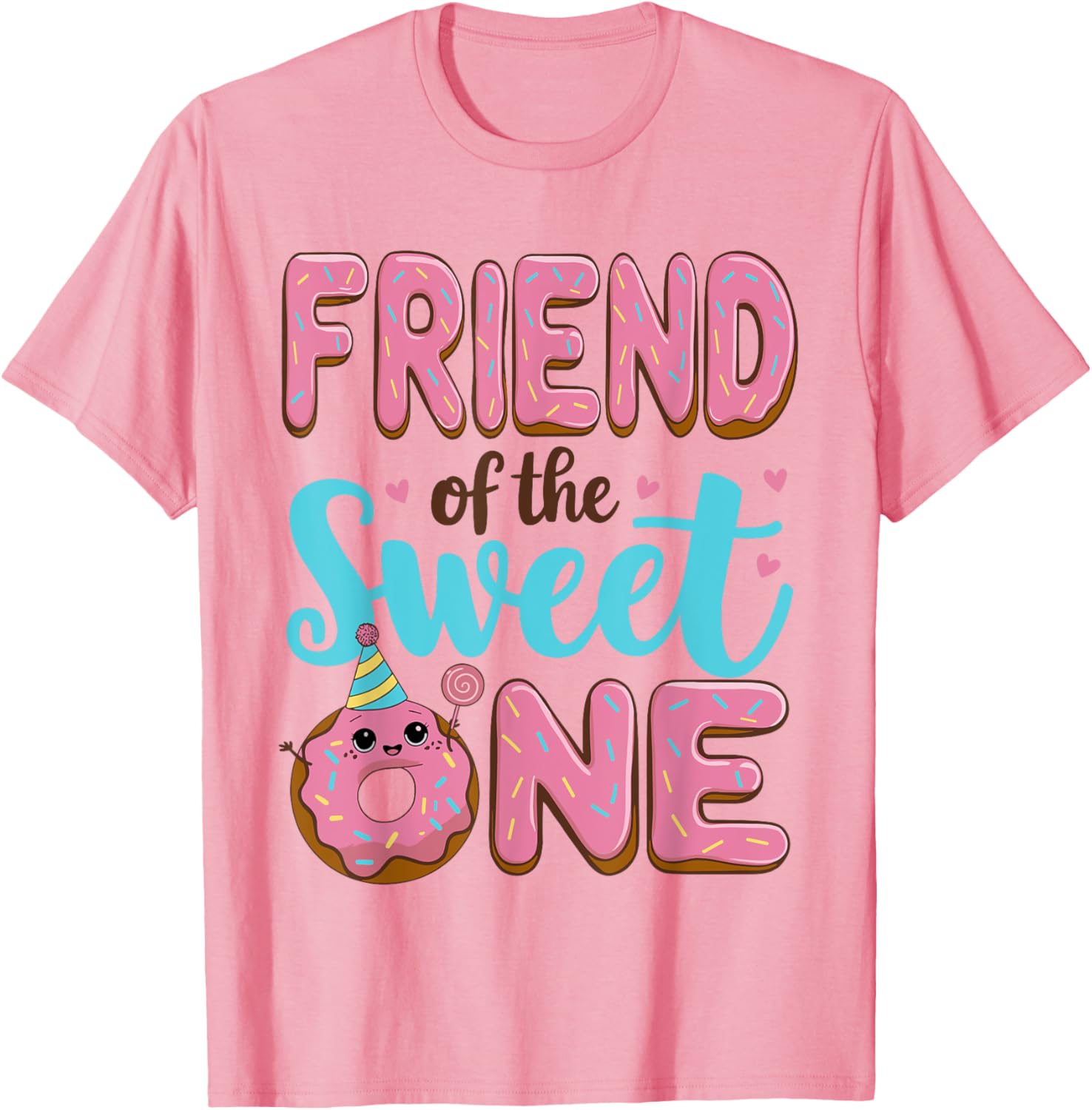 Cute Donut Friend T-Shirt for 1st Birthday Girl Celebrations - 7
