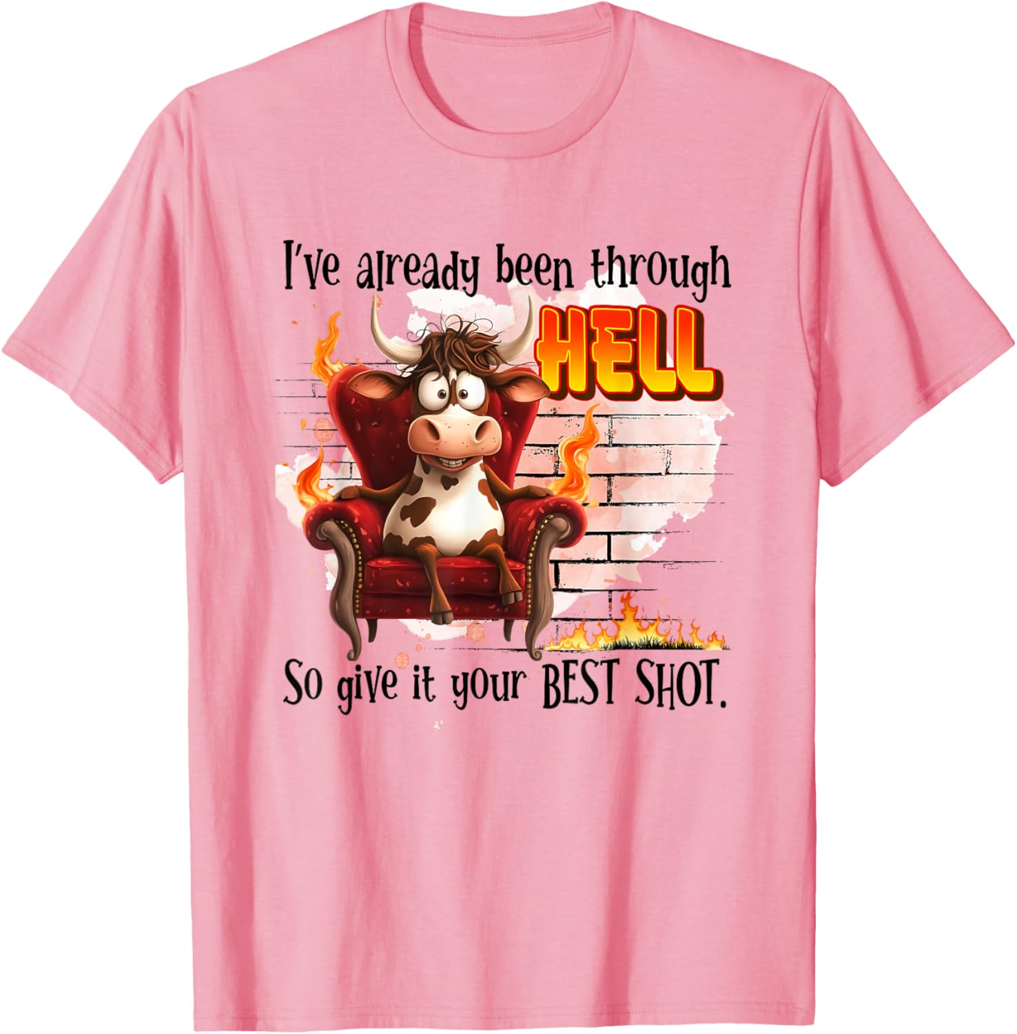Cow I’ve Already Been Through Hell T-Shirt for Fun and Comfort - 5