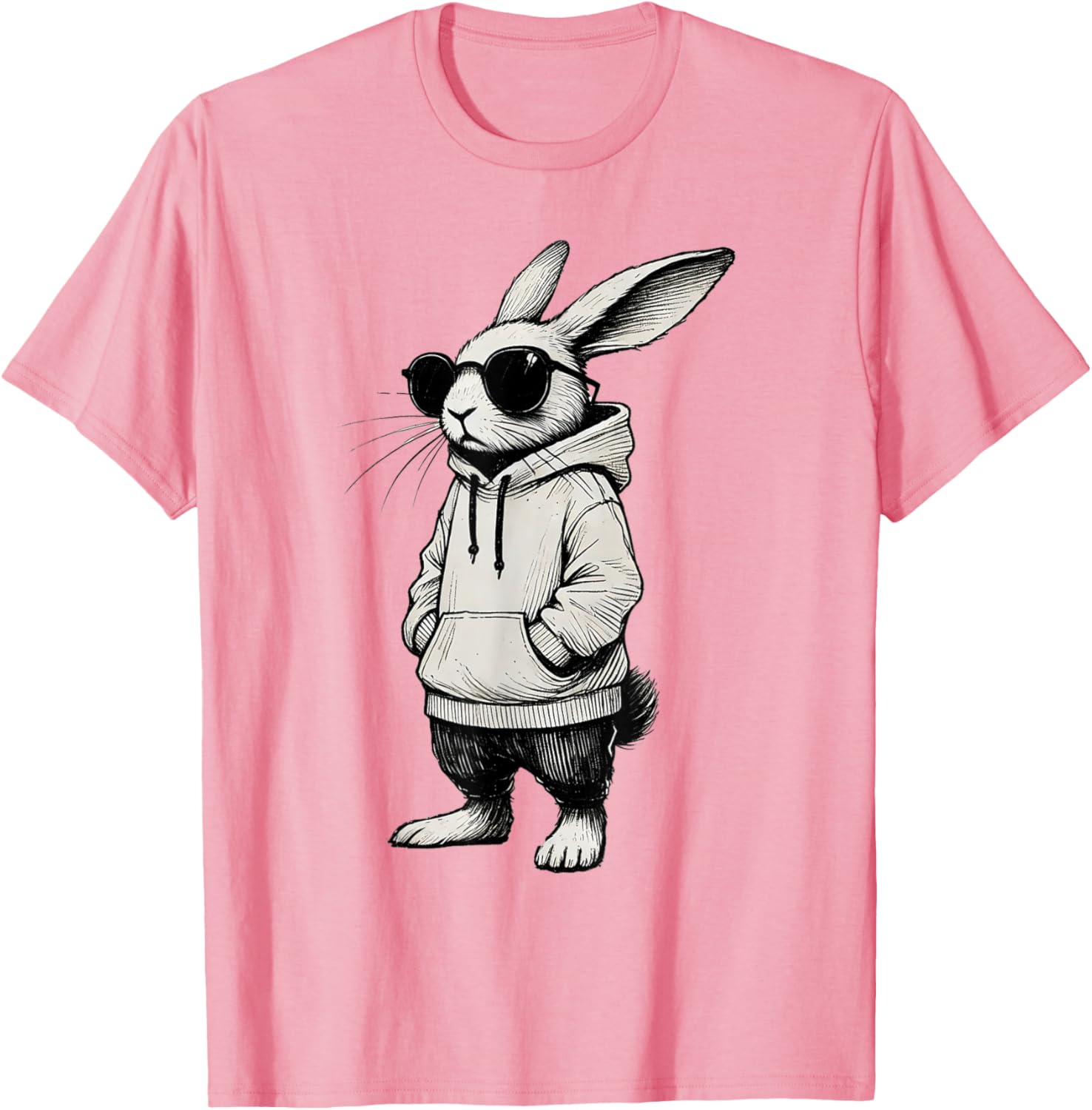 Bunny Face Sunglasses T-Shirt for Boys and Men - Fun Easter Apparel - 20